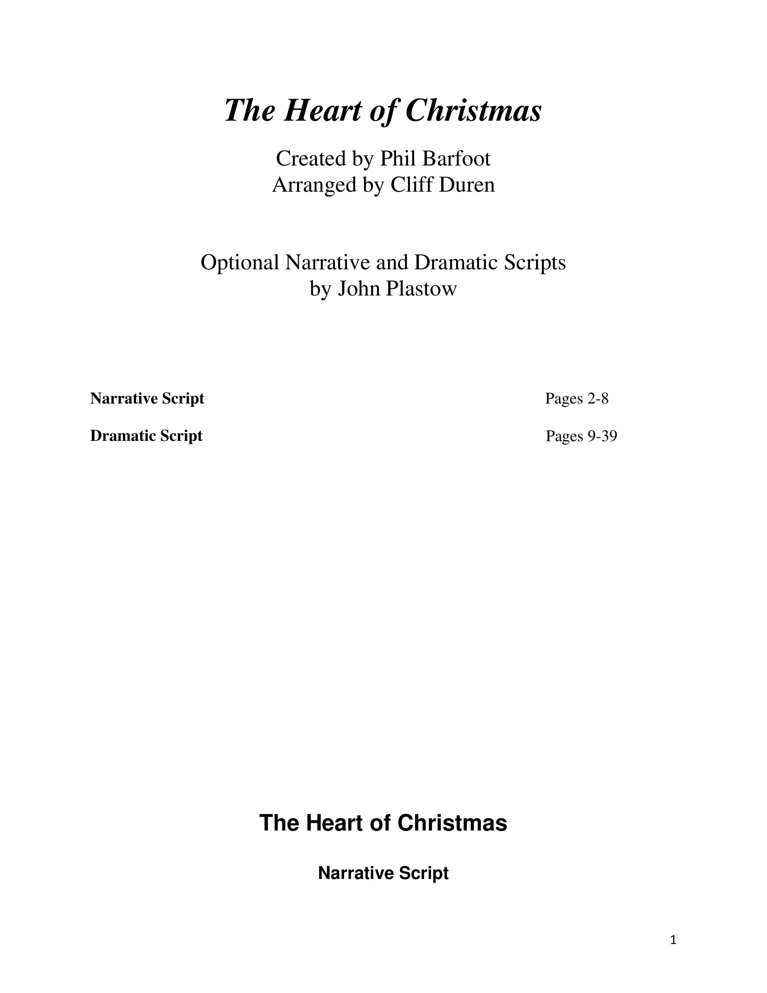 The Heart Of Christmas (11 Song Choral Collection) Song 12 (Piano SATB) (Lifeway Choral / Arr. Cliff Duren)