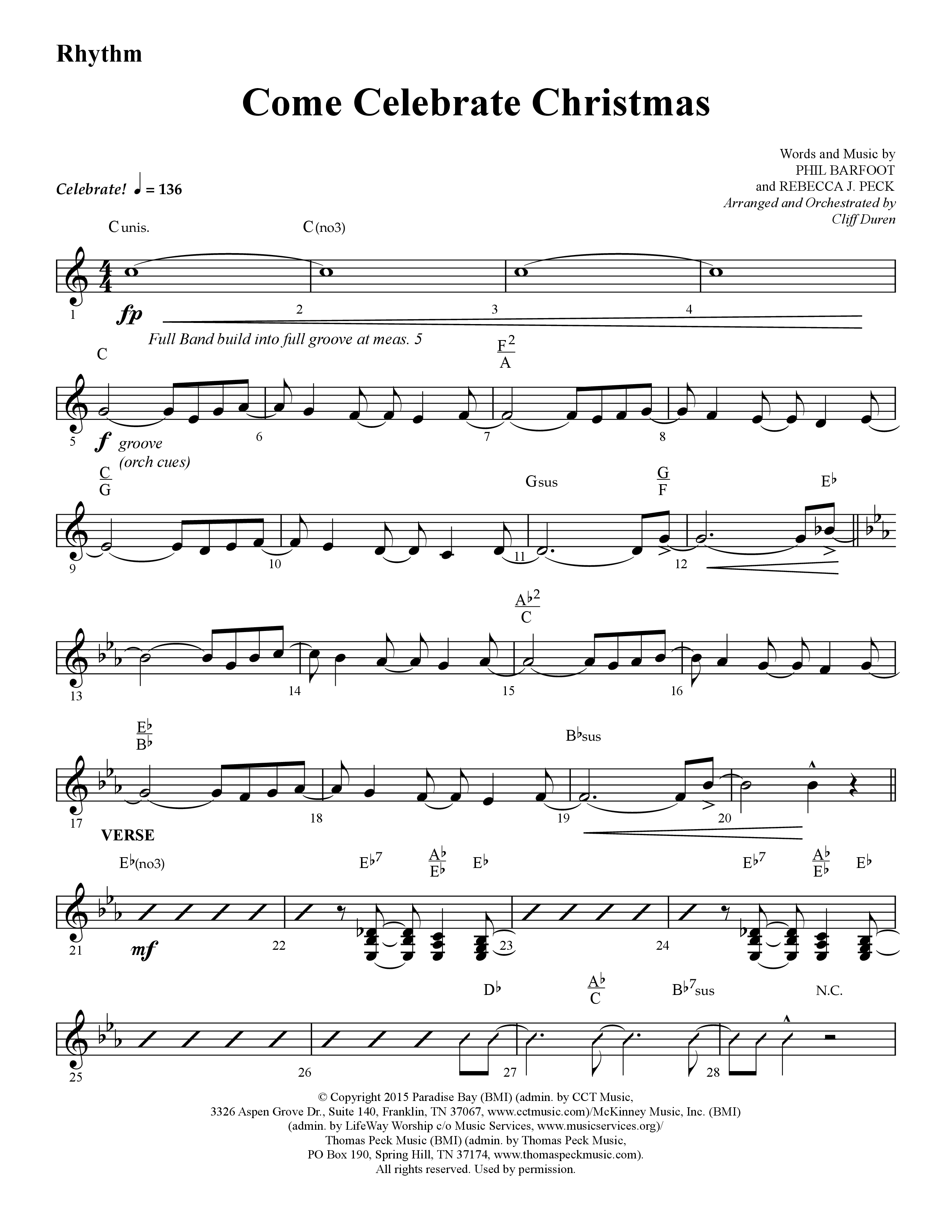 The Heart Of Christmas (11 Song Choral Collection) Song 1 (Rhythm) (Lifeway Choral / Arr. Cliff Duren)