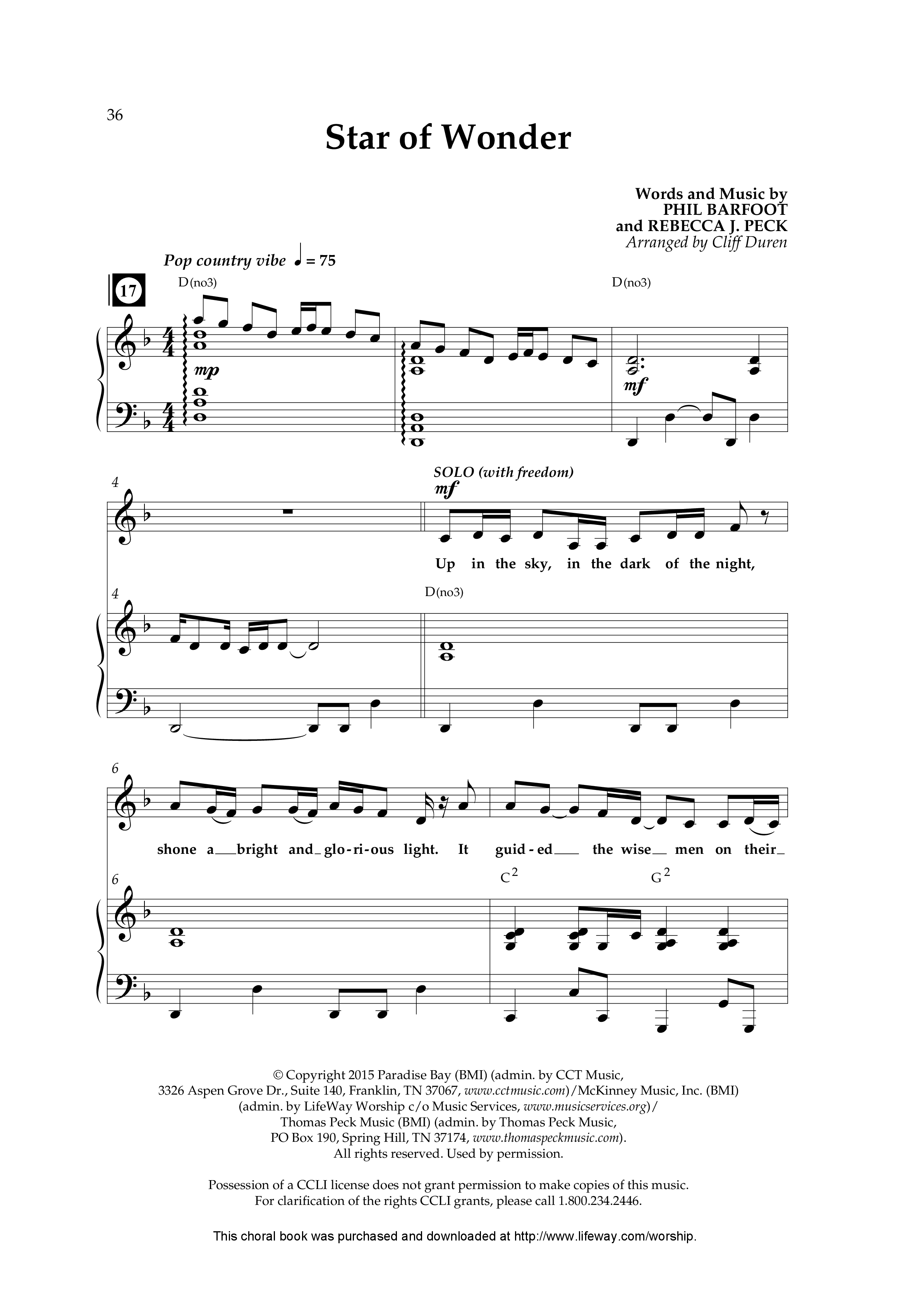 The Heart Of Christmas (11 Song Choral Collection) Song 3 (Piano SATB) (Lifeway Choral / Arr. Cliff Duren)