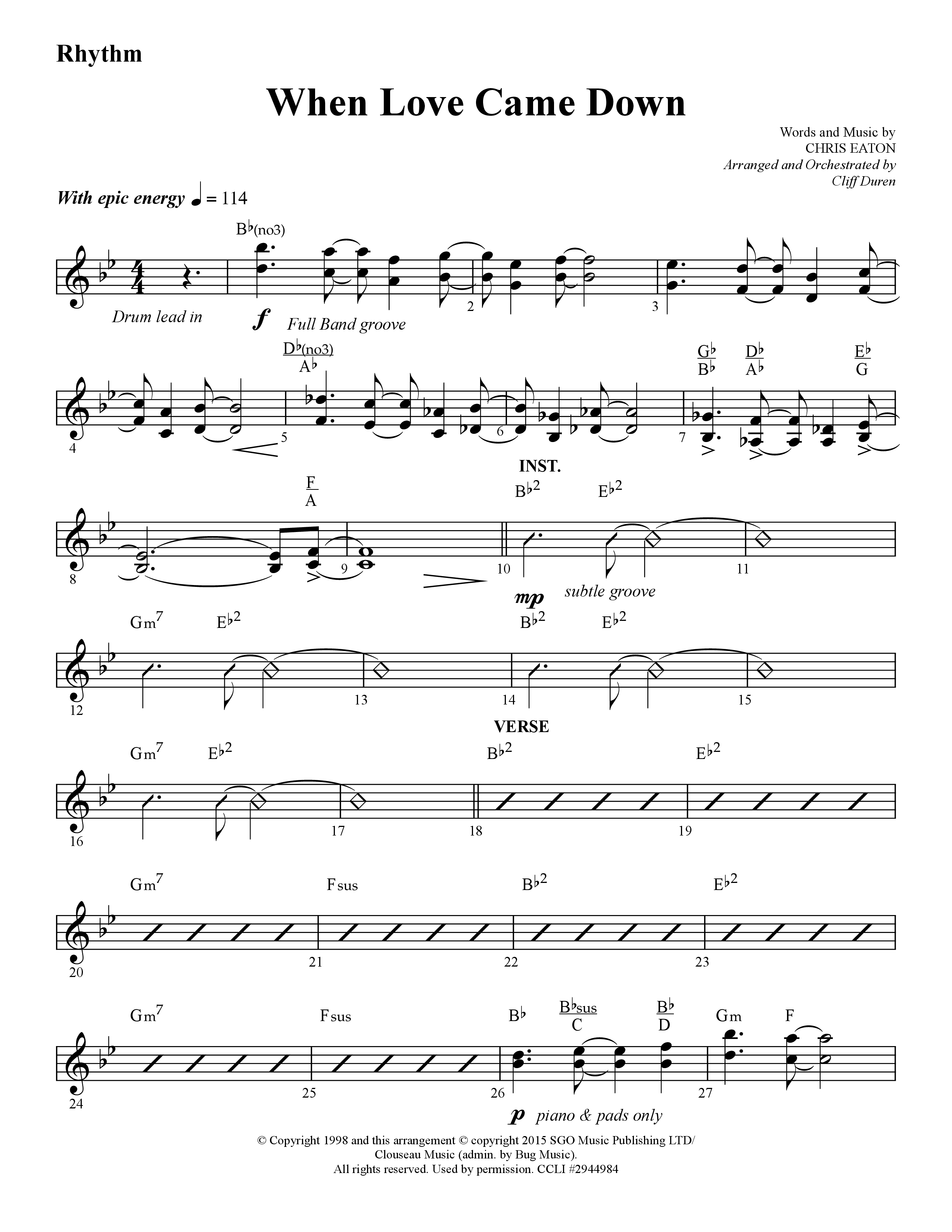 The Heart Of Christmas (11 Song Choral Collection) Song 4 (Rhythm) (Lifeway Choral / Arr. Cliff Duren)