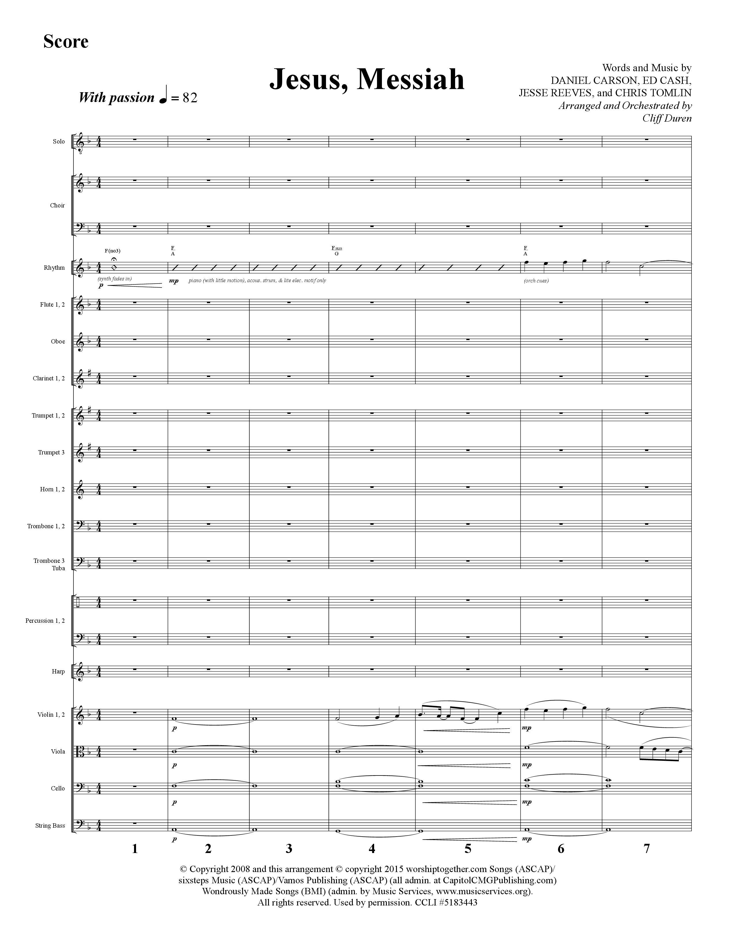 The Heart Of Christmas (11 Song Choral Collection) Song 6 (Orchestration) (Lifeway Choral / Arr. Cliff Duren)