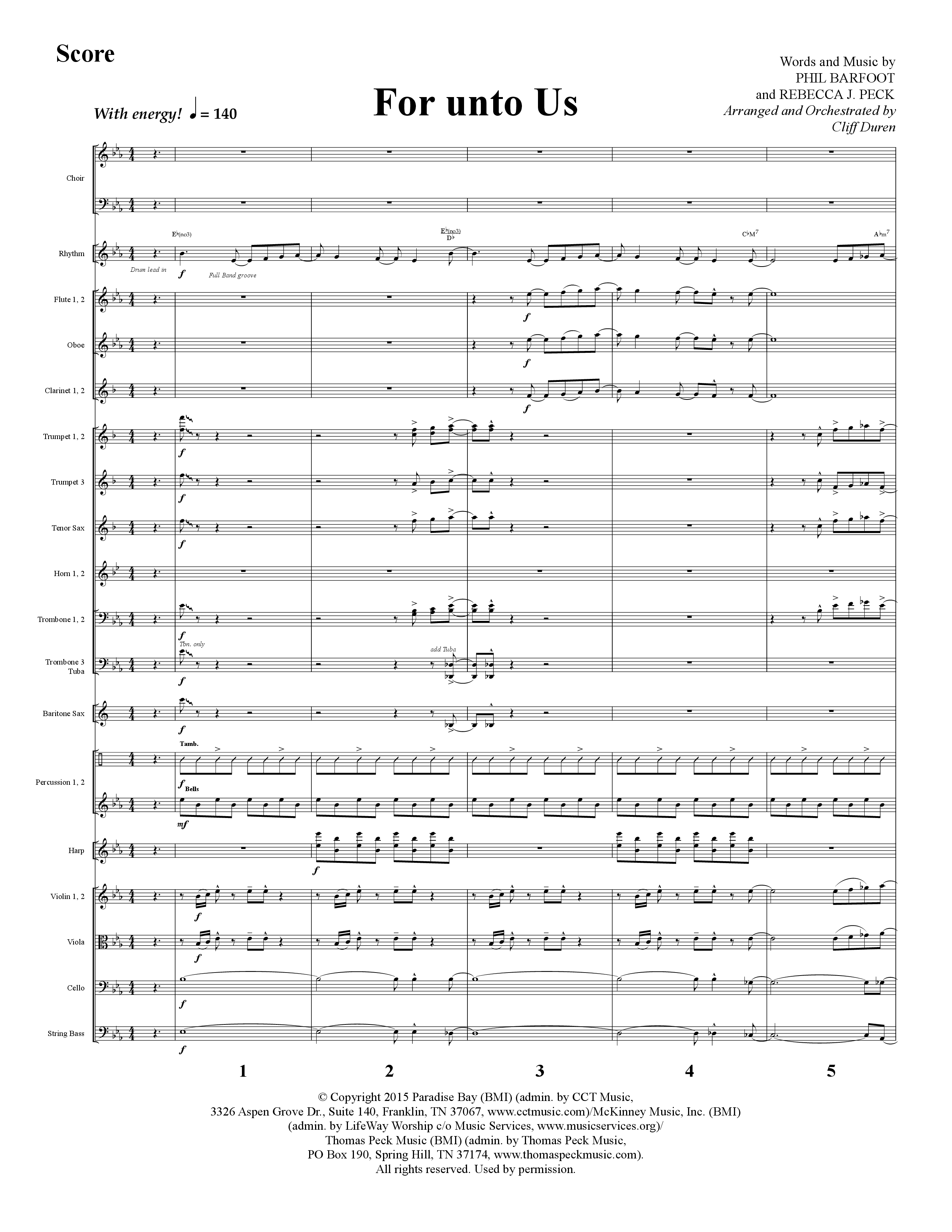 The Heart Of Christmas (11 Song Choral Collection) Song 7 (Orchestration) (Lifeway Choral / Arr. Cliff Duren)