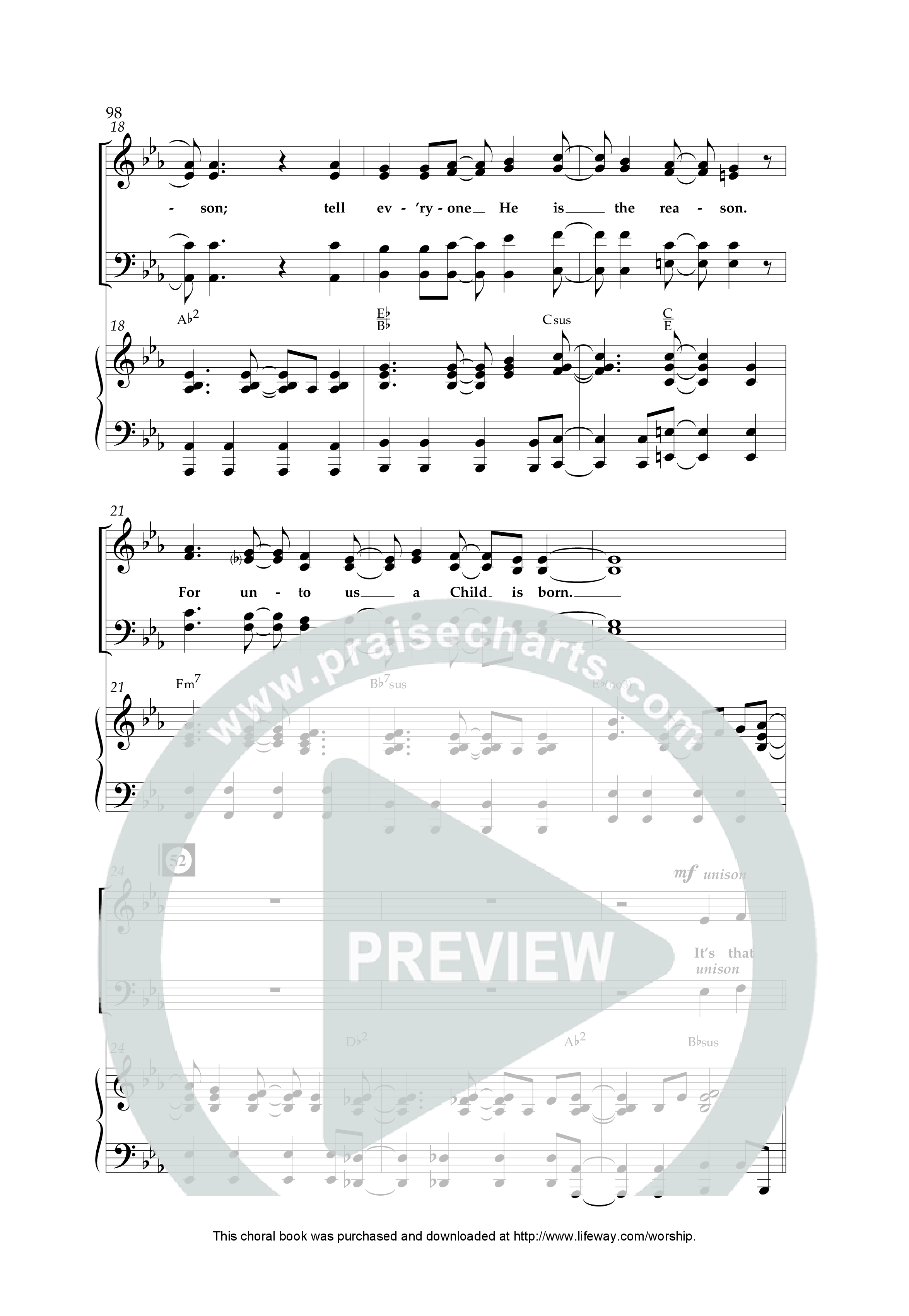 The Heart Of Christmas (11 Song Choral Collection) Song 7 (Piano SATB) (Lifeway Choral / Arr. Cliff Duren)
