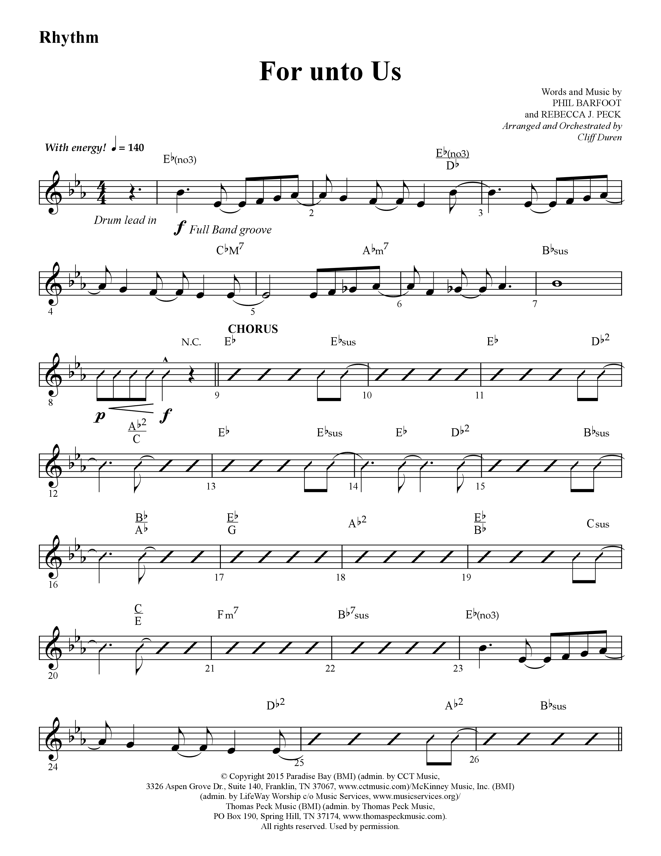 The Heart Of Christmas (11 Song Choral Collection) Song 7 (Rhythm) (Lifeway Choral / Arr. Cliff Duren)