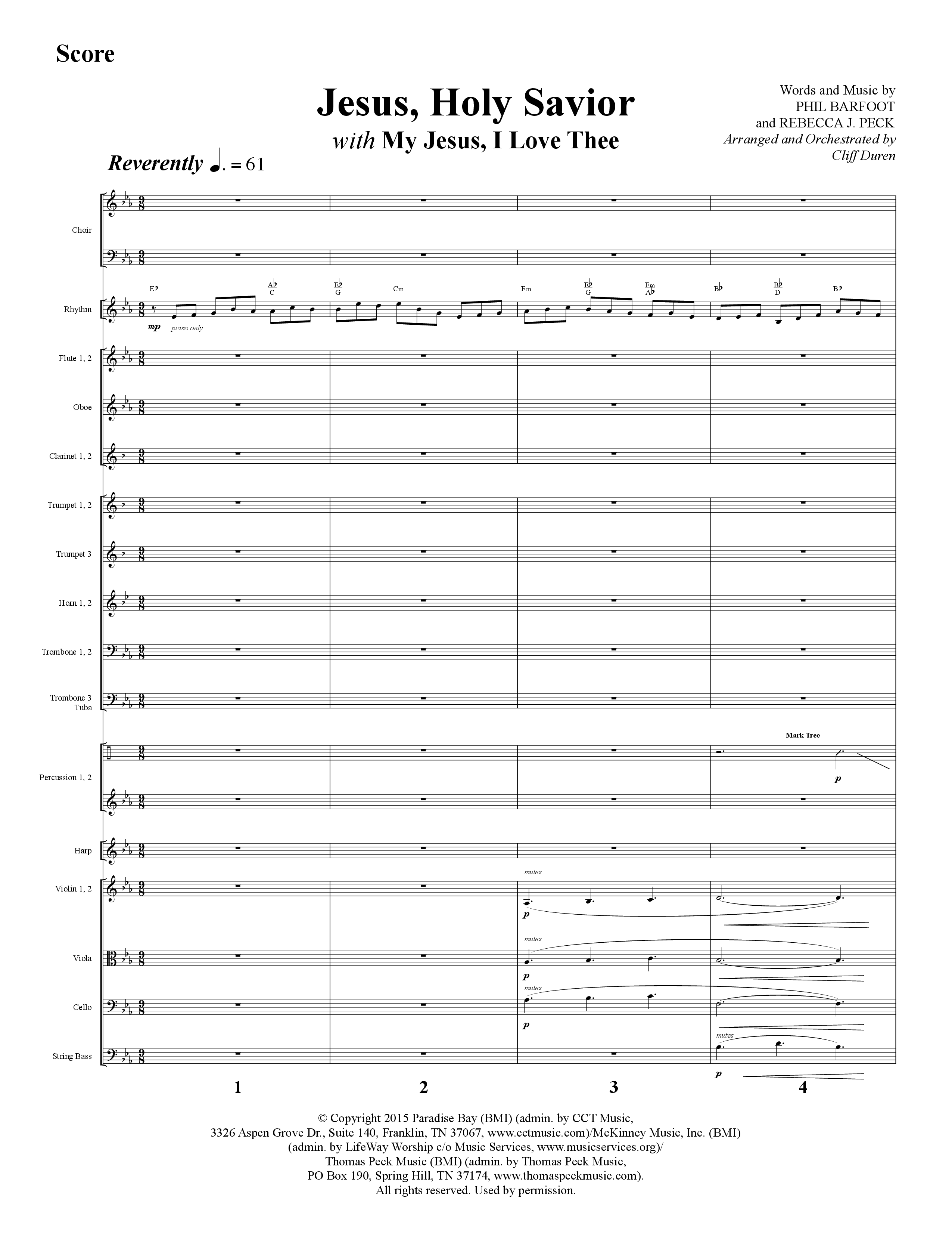 The Heart Of Christmas (11 Song Choral Collection) Song 8 (Orchestration) (Lifeway Choral / Arr. Cliff Duren)