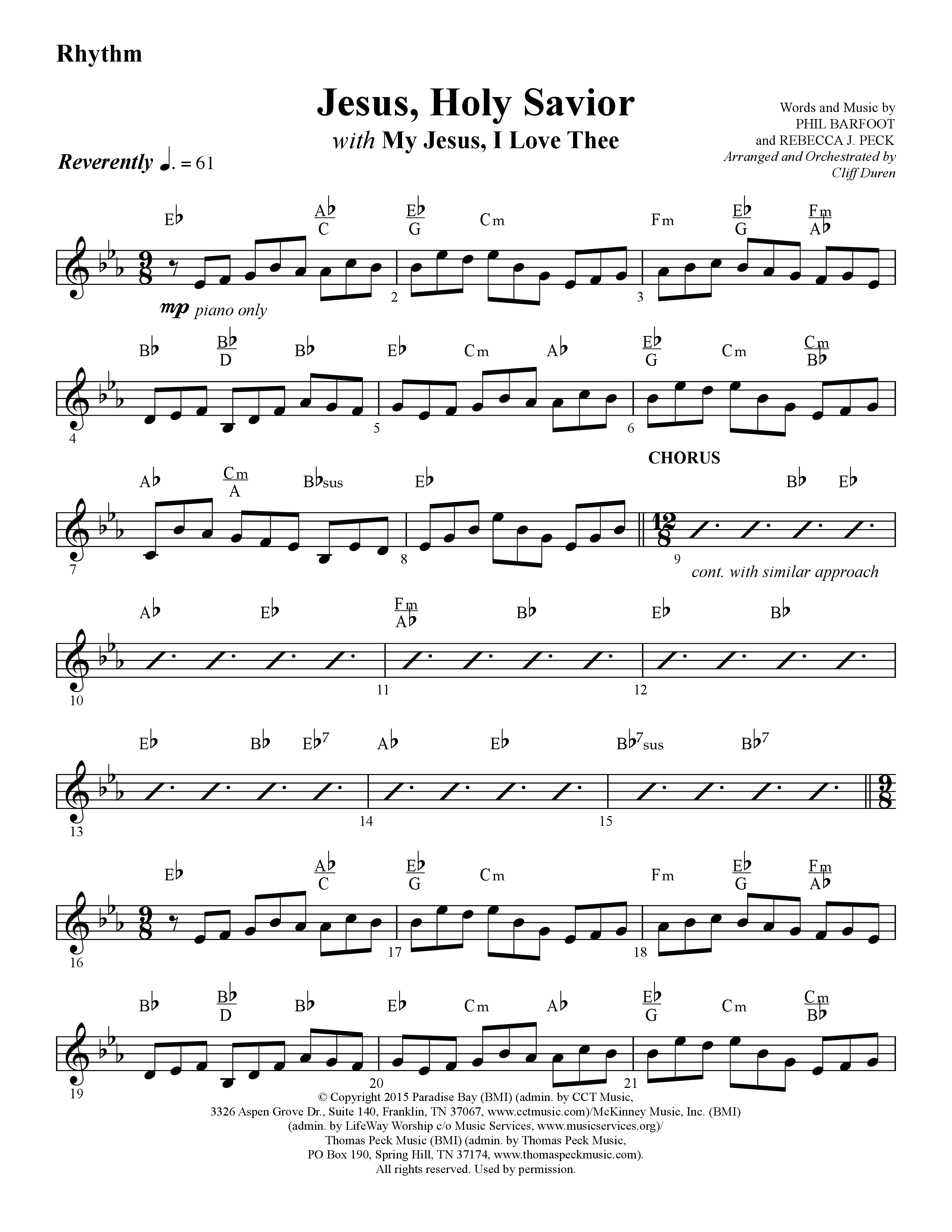 The Heart Of Christmas (11 Song Choral Collection) Song 8 (Rhythm) (Lifeway Choral / Arr. Cliff Duren)