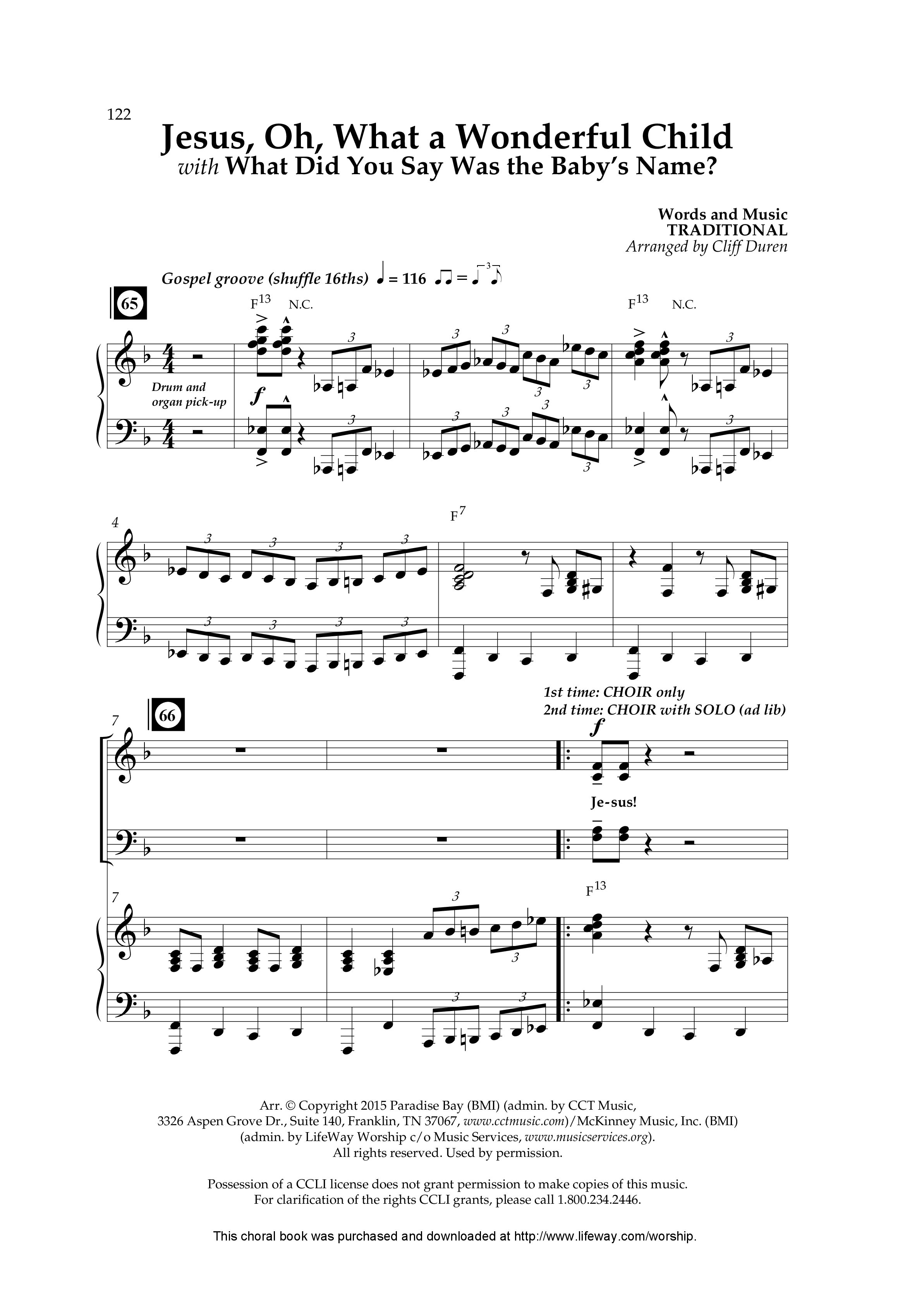 The Heart Of Christmas (11 Song Choral Collection) Song 9 (Piano SATB) (Lifeway Choral / Arr. Cliff Duren)