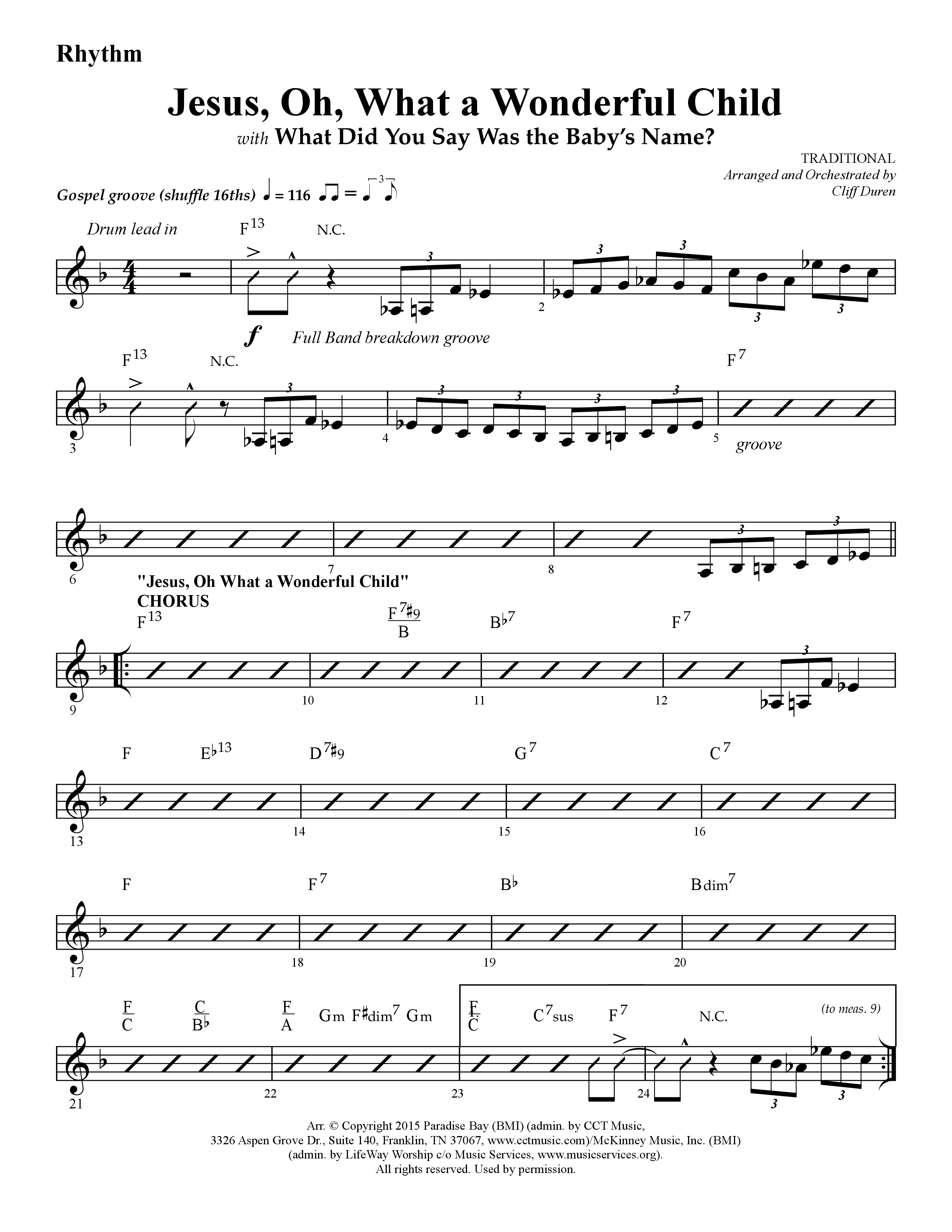 The Heart Of Christmas (11 Song Choral Collection) Song 9 (Rhythm) (Lifeway Choral / Arr. Cliff Duren)