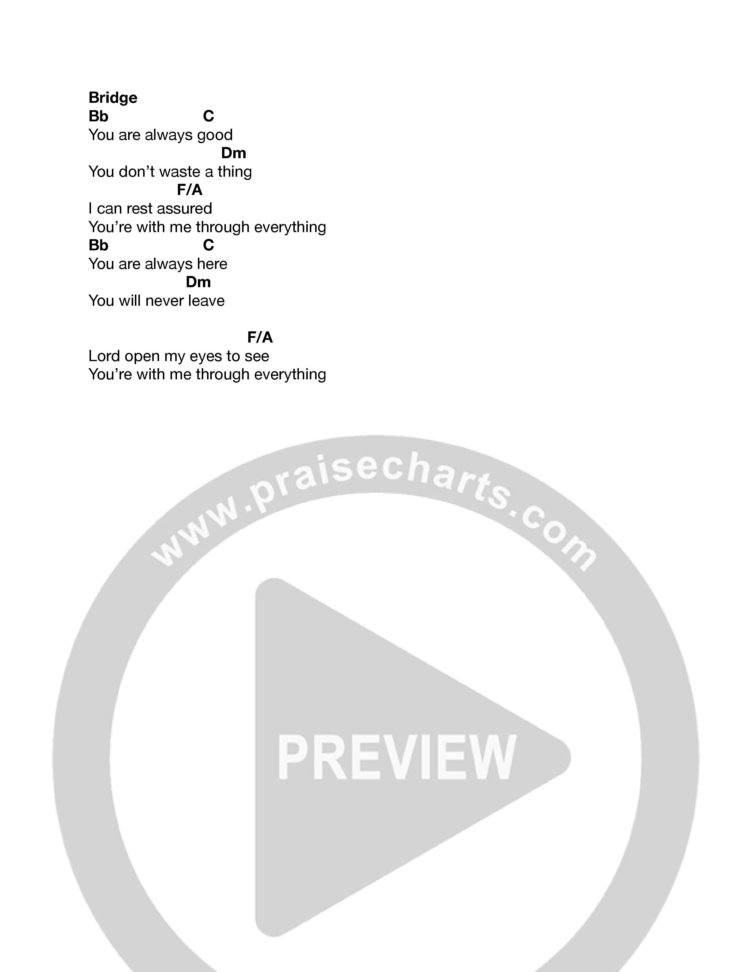 In Every Season (Live) Chord Chart (RMC Worship)