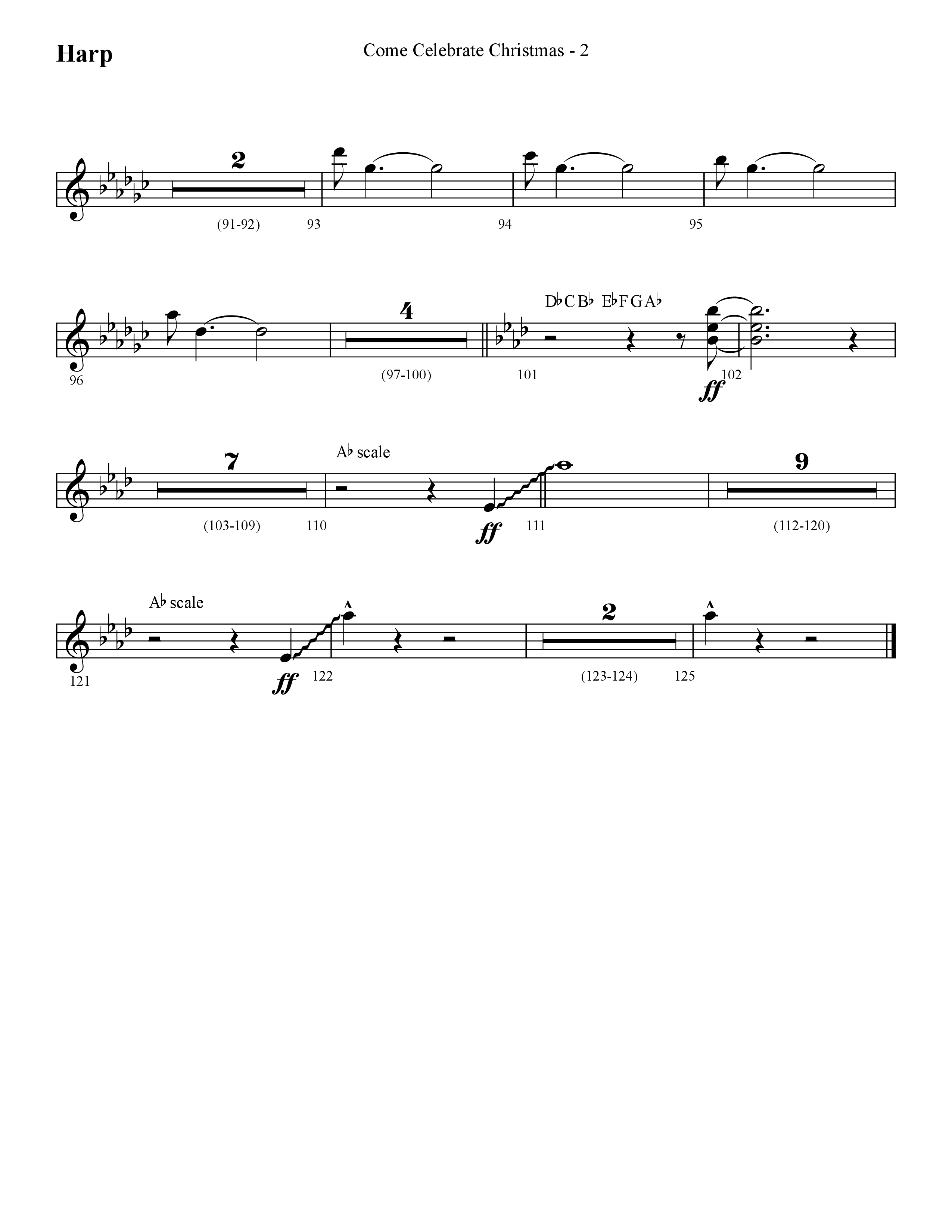 Come Celebrate Christmas (Choral Anthem SATB) Harp (Lifeway Choral / Arr. Cliff Duren)