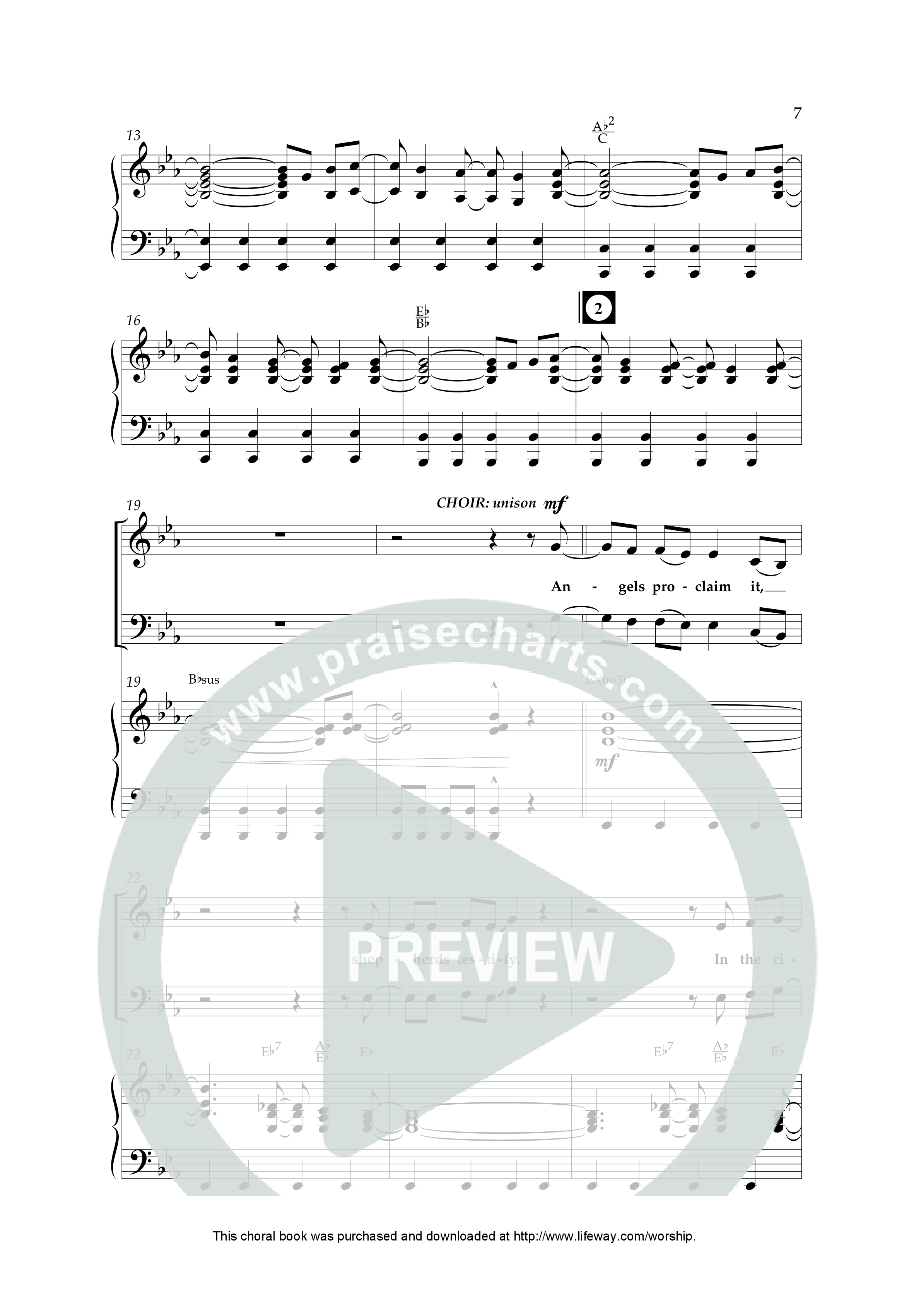 Come Celebrate Christmas (Choral Anthem SATB) Anthem (SATB/Piano) (Lifeway Choral / Arr. Cliff Duren)