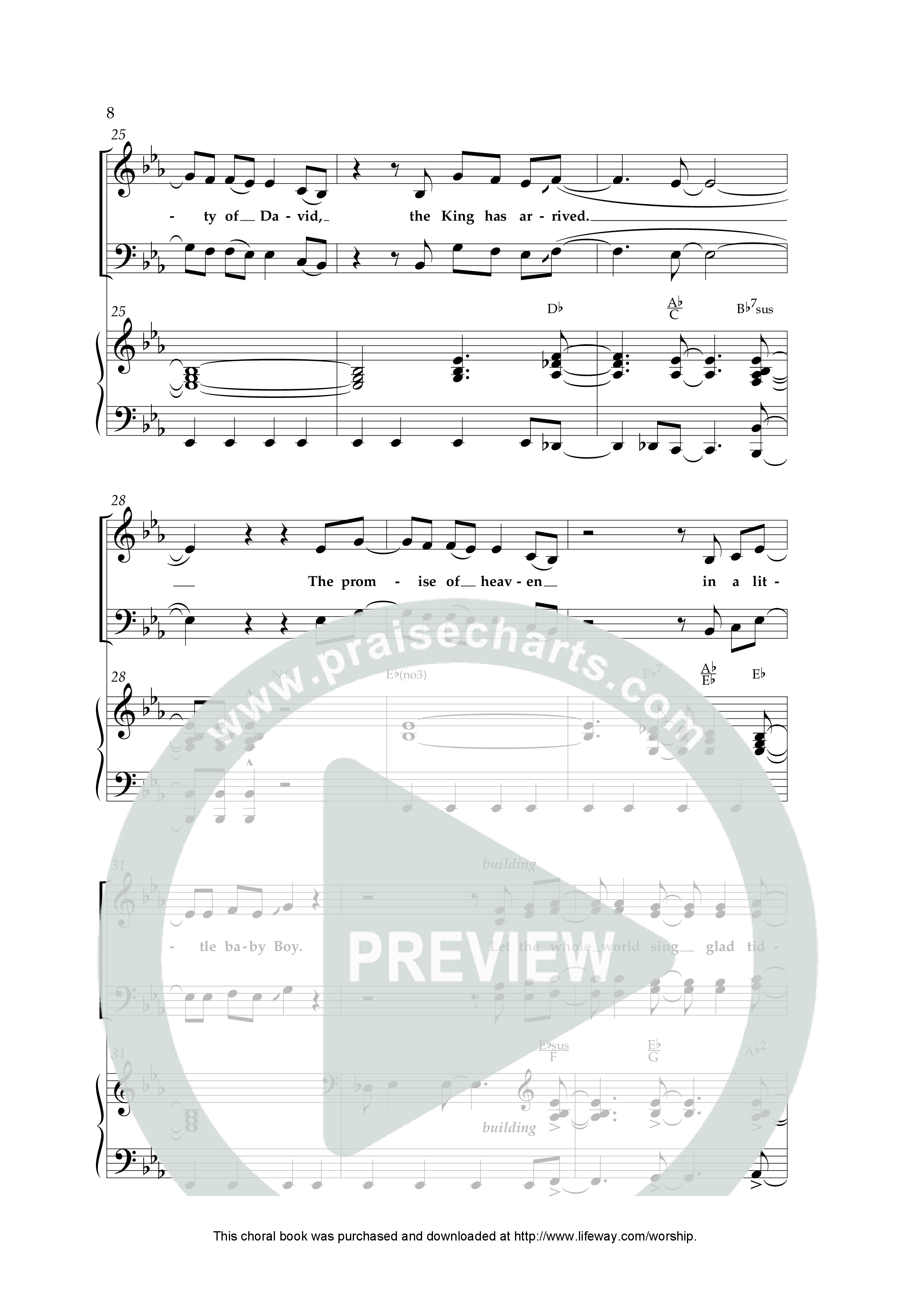 Come Celebrate Christmas (Choral Anthem SATB) Anthem (SATB/Piano) (Lifeway Choral / Arr. Cliff Duren)