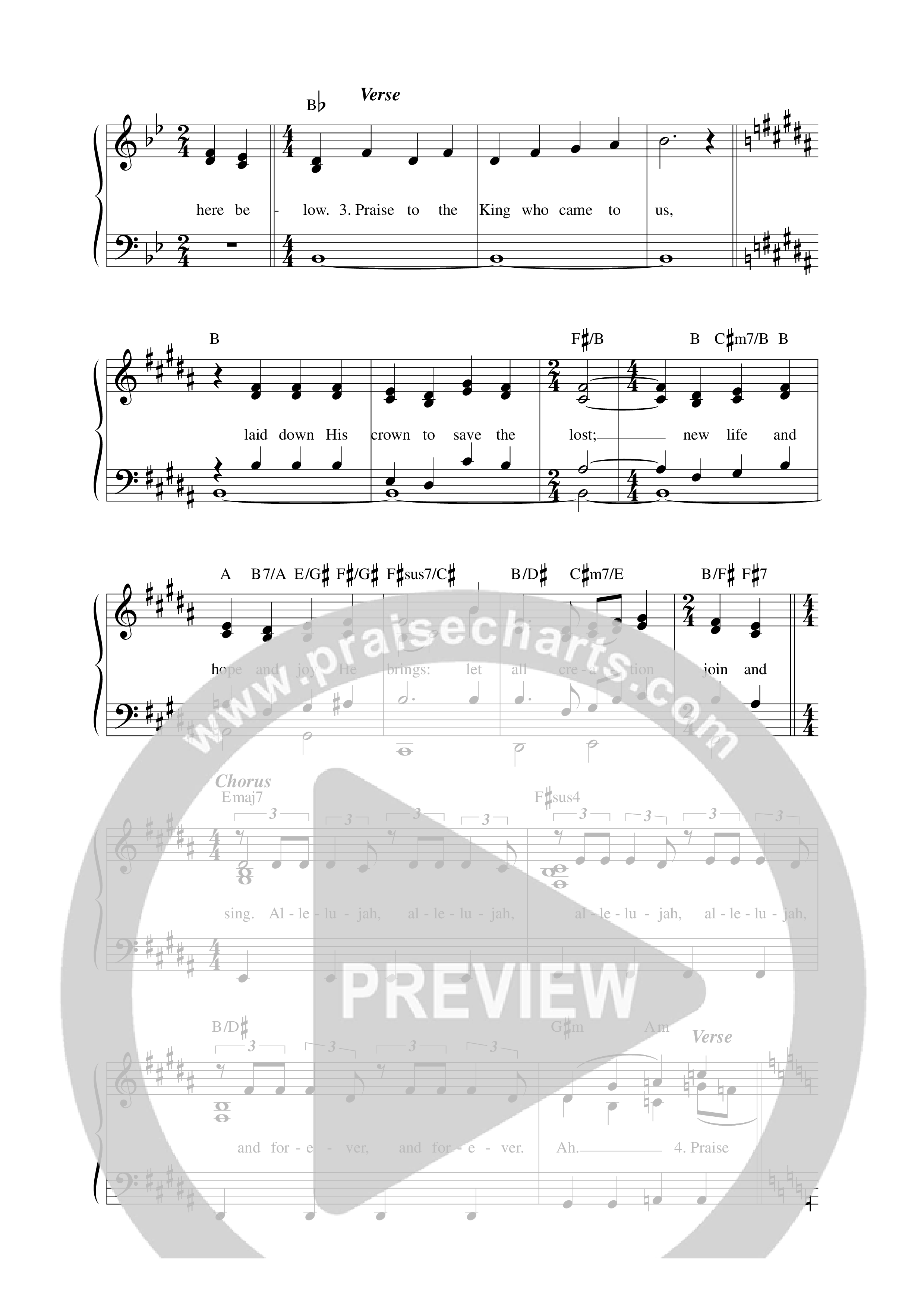 Doxology Lead Sheet Melody (The Spirituals)