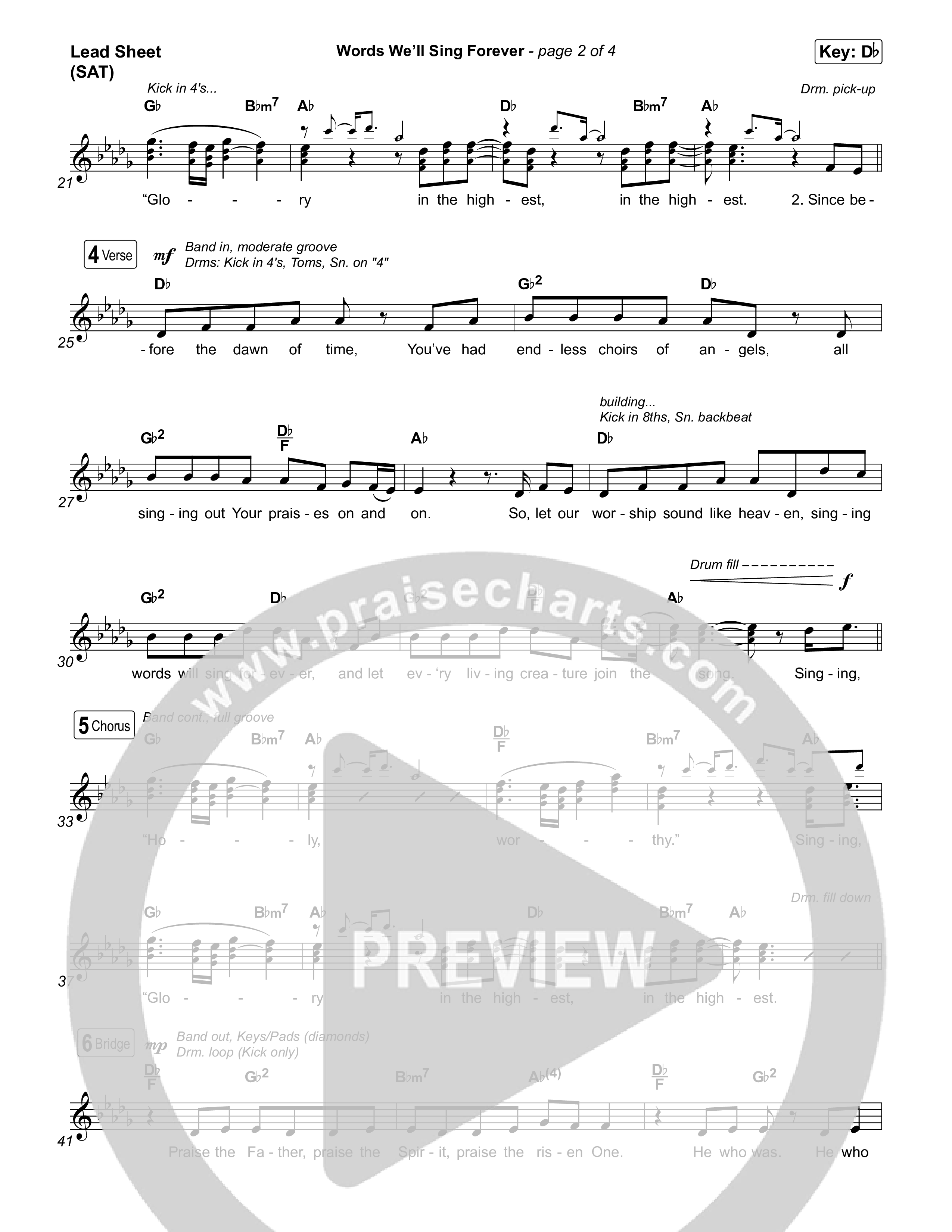 Words We'll Sing Forever Lead Sheet (SAT) (Seph Schlueter)