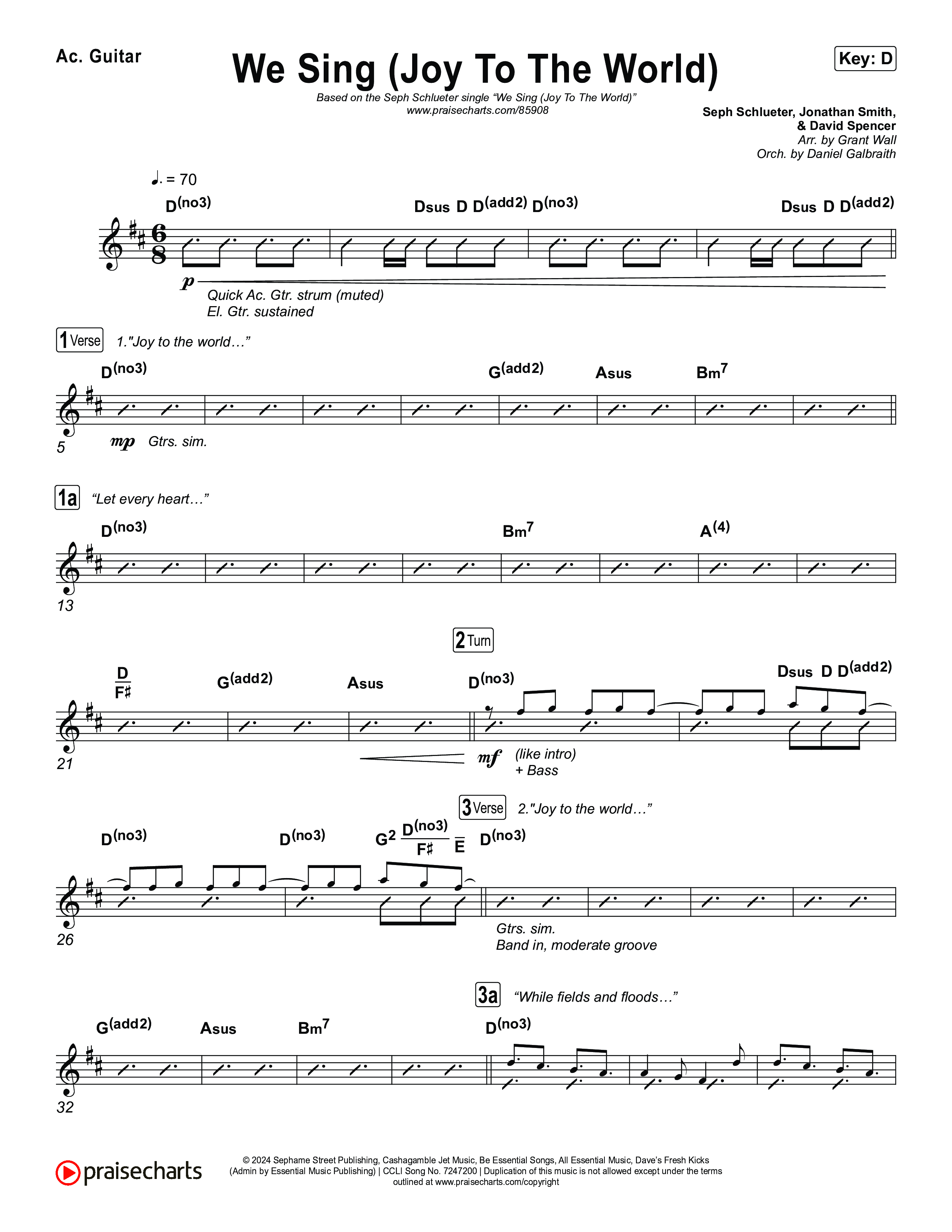 We Sing (Joy To The World) Acoustic Guitar (Seph Schlueter)