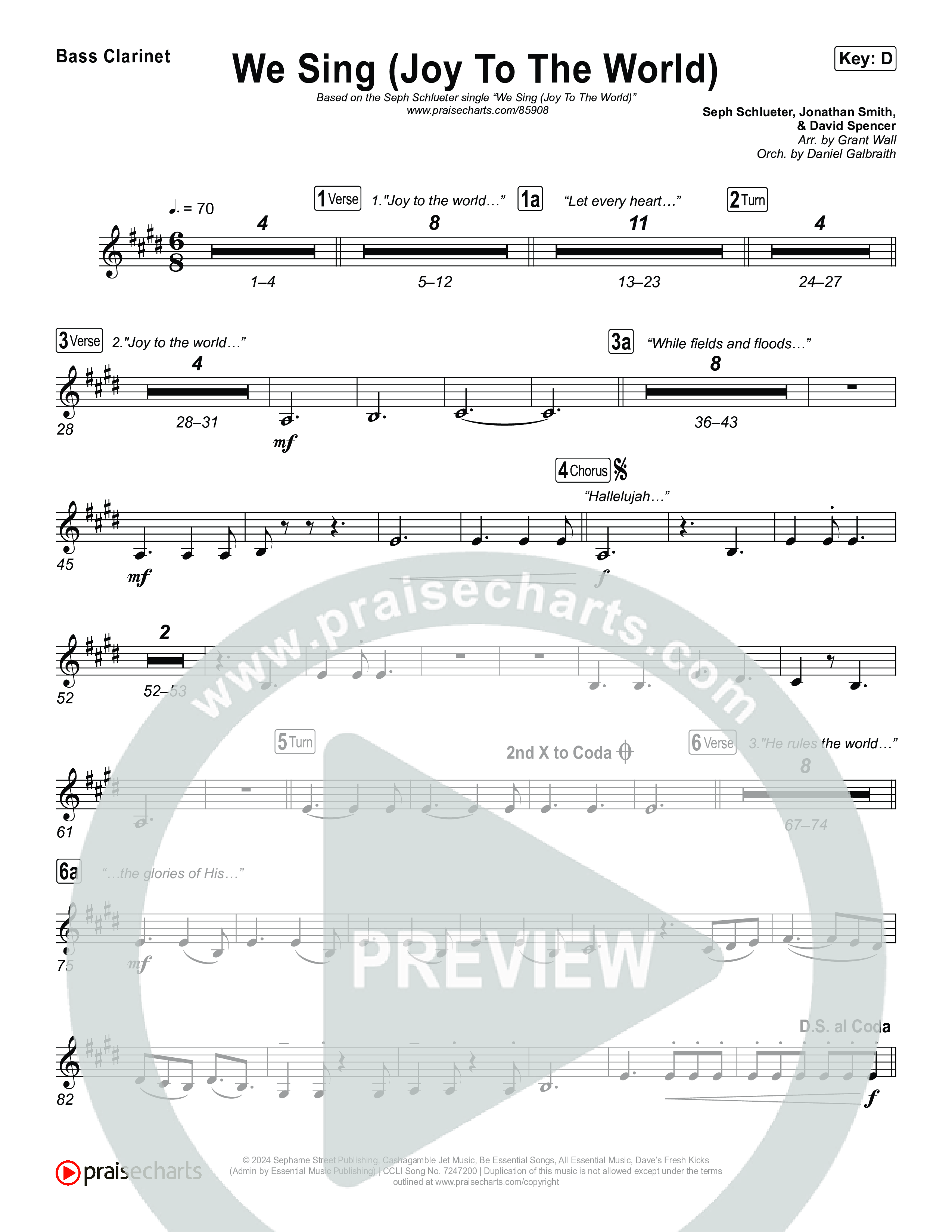 We Sing (Joy To The World) Clarinet 1,2 (Seph Schlueter)