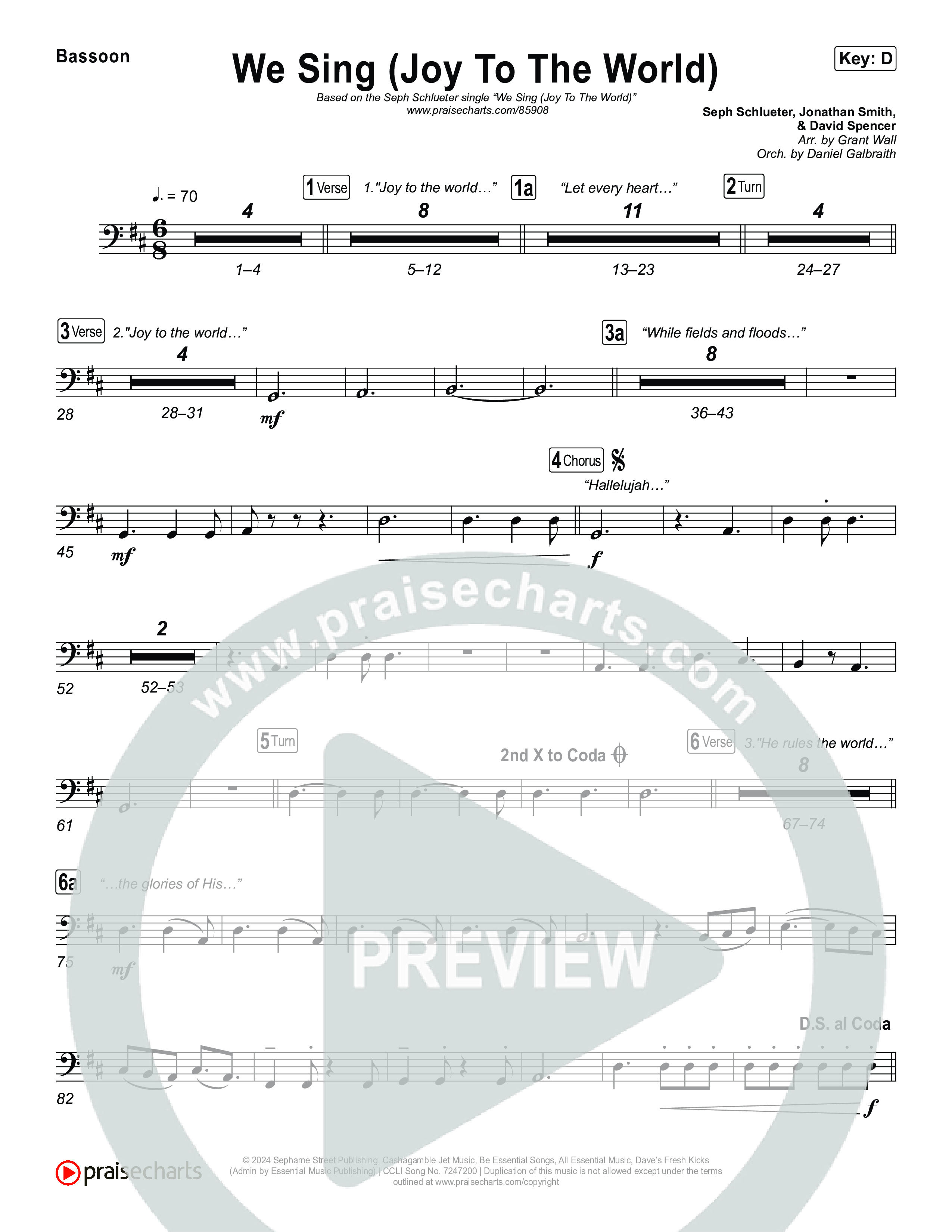 We Sing (Joy To The World) Bassoon (Seph Schlueter)