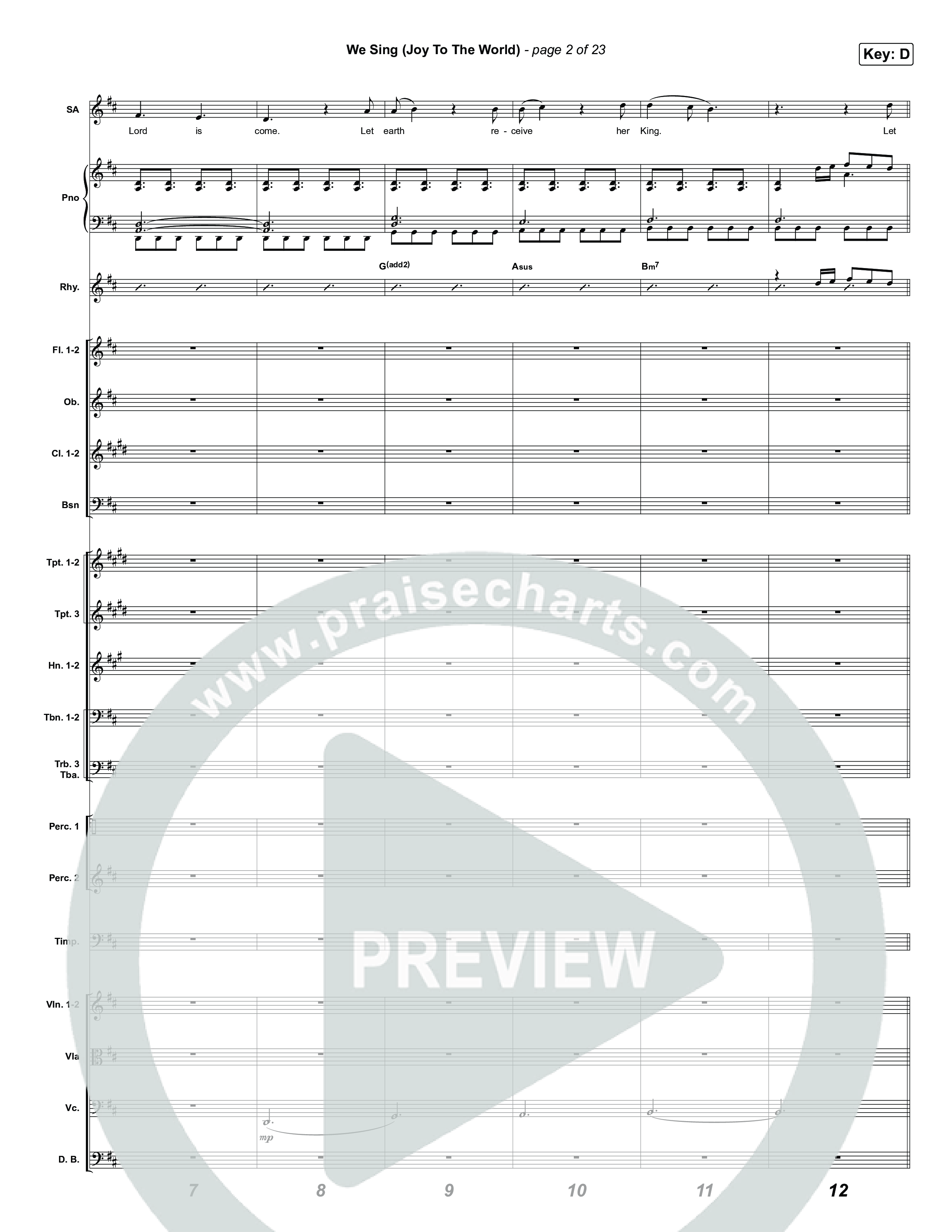 We Sing (Joy To The World) Orchestration (Seph Schlueter)