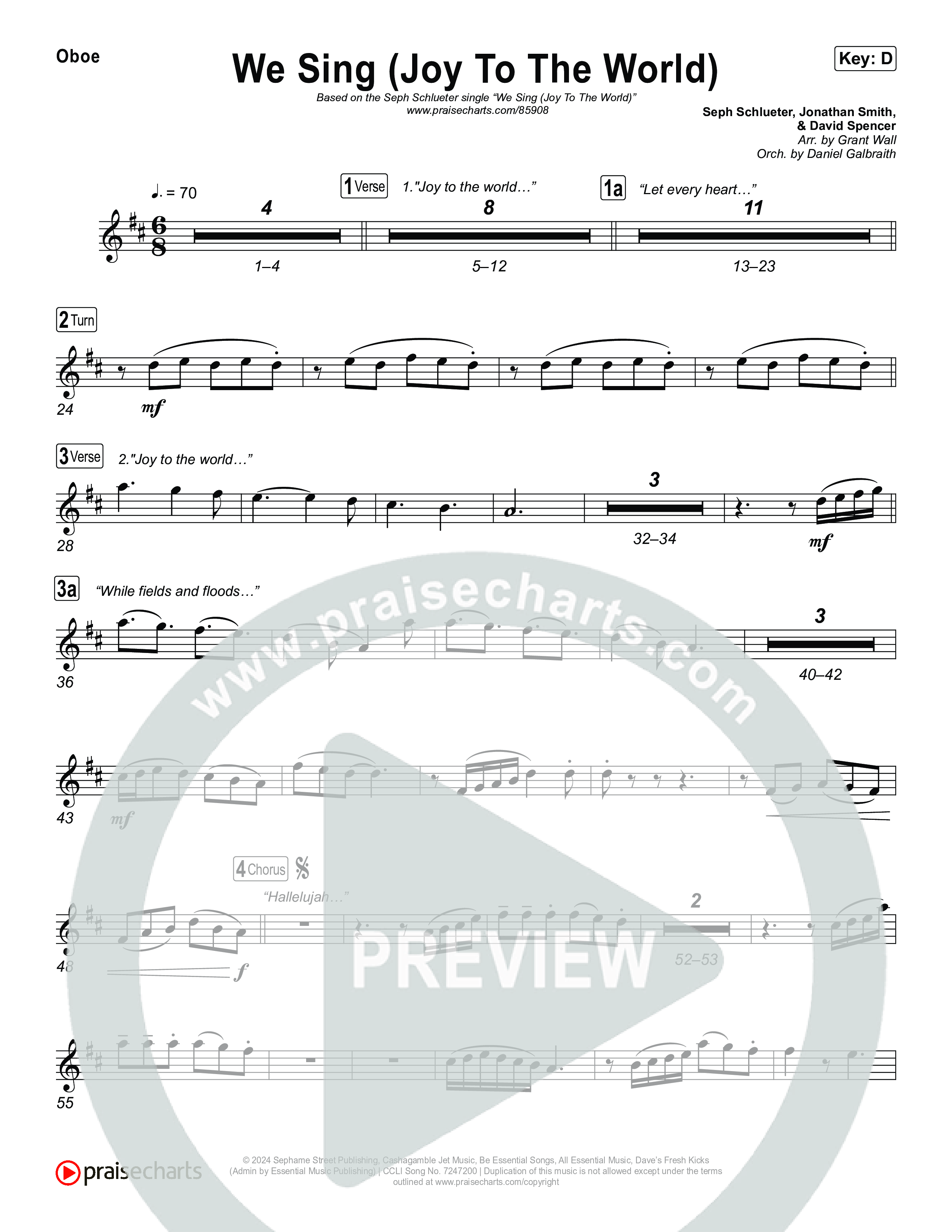 We Sing (Joy To The World) Oboe (Seph Schlueter)