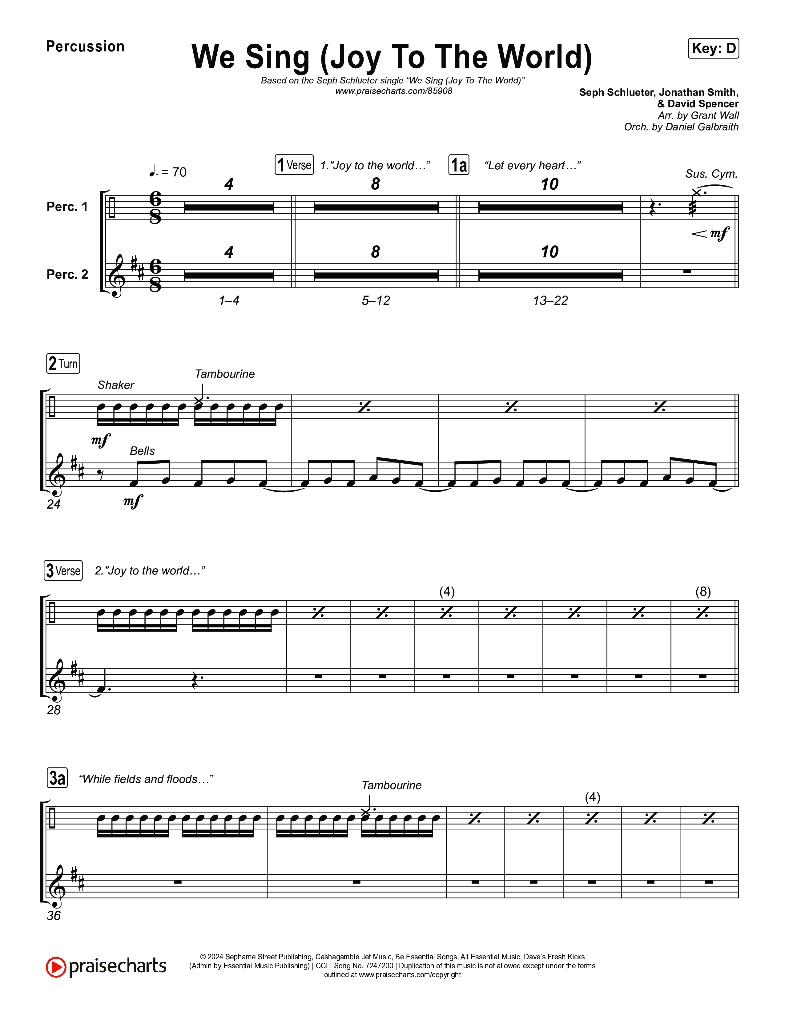 We Sing (Joy To The World) Percussion (Seph Schlueter)