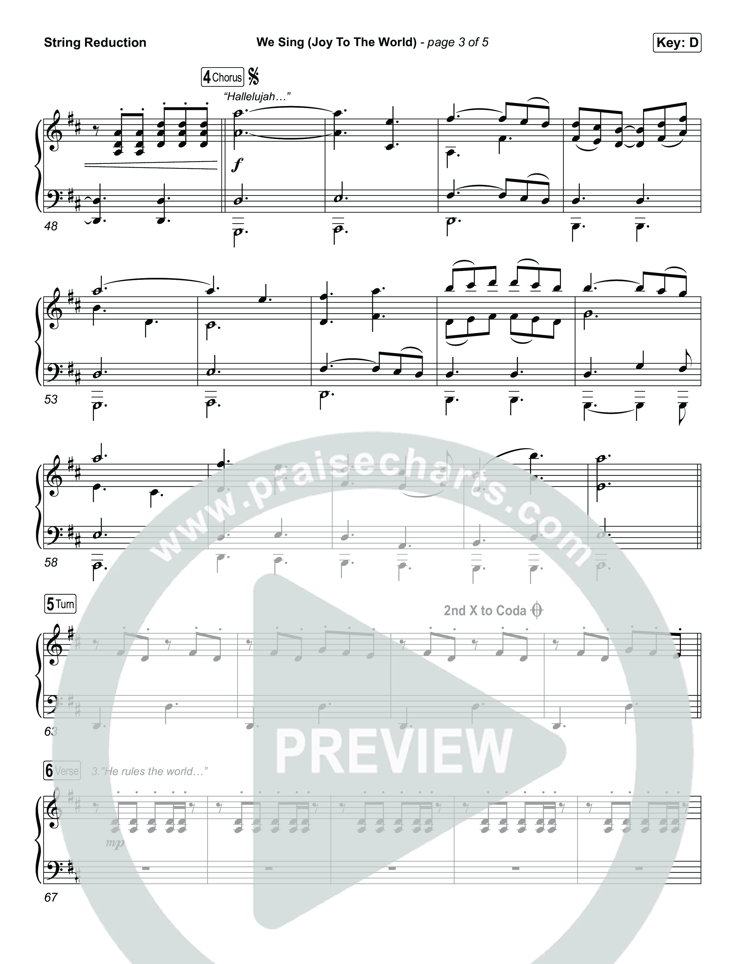 We Sing (Joy To The World) String Reduction (Seph Schlueter)