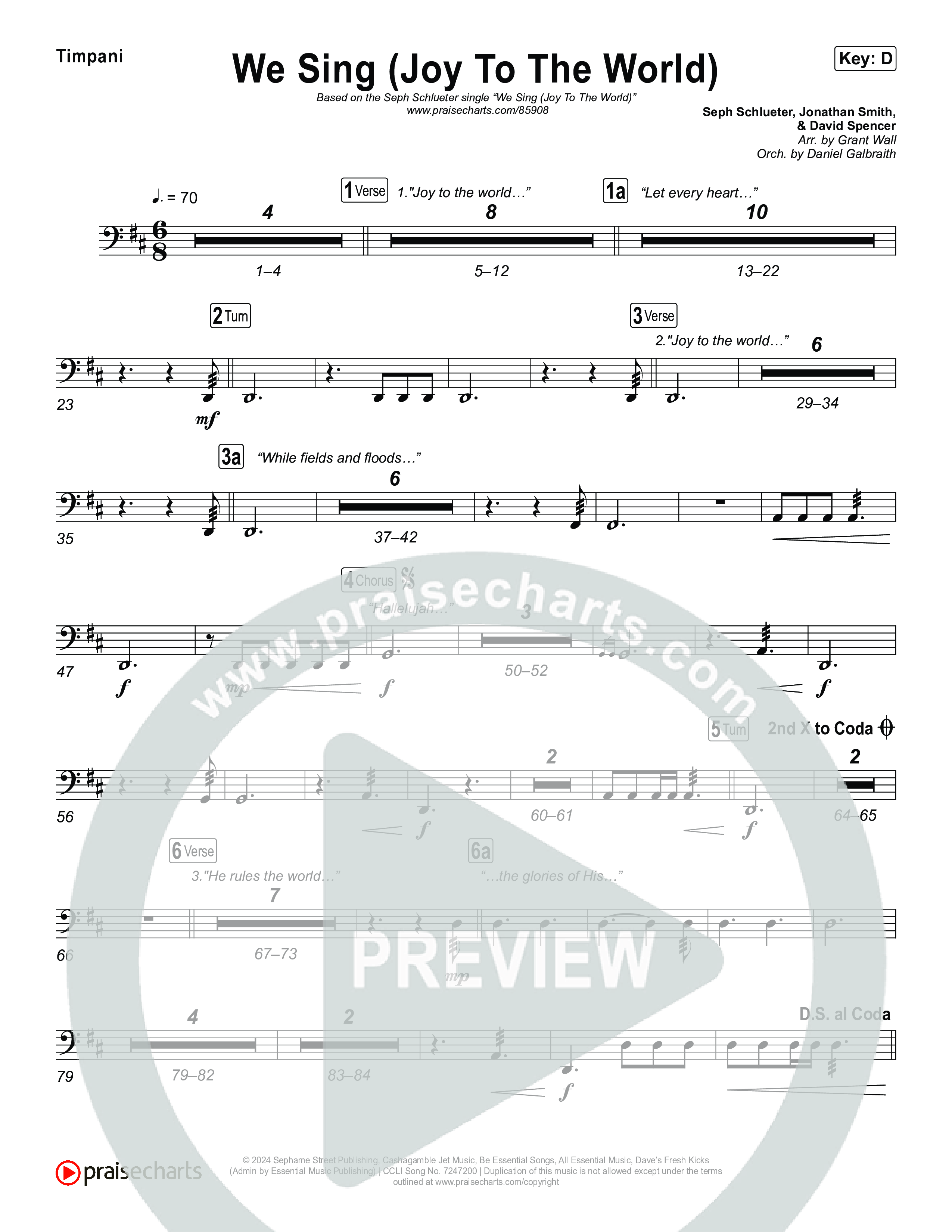 We Sing (Joy To The World) Timpani (Seph Schlueter)