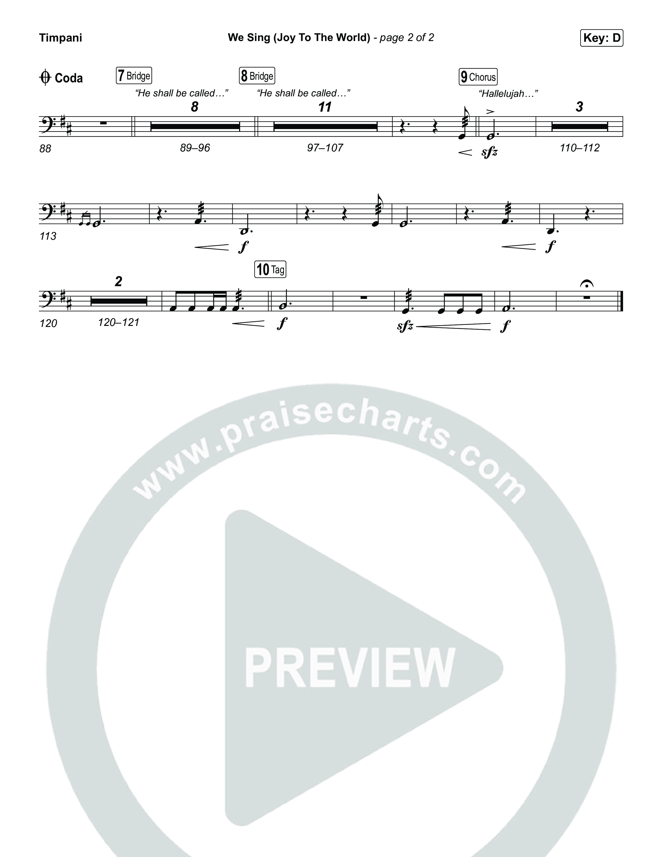 We Sing (Joy To The World) Timpani (Seph Schlueter)