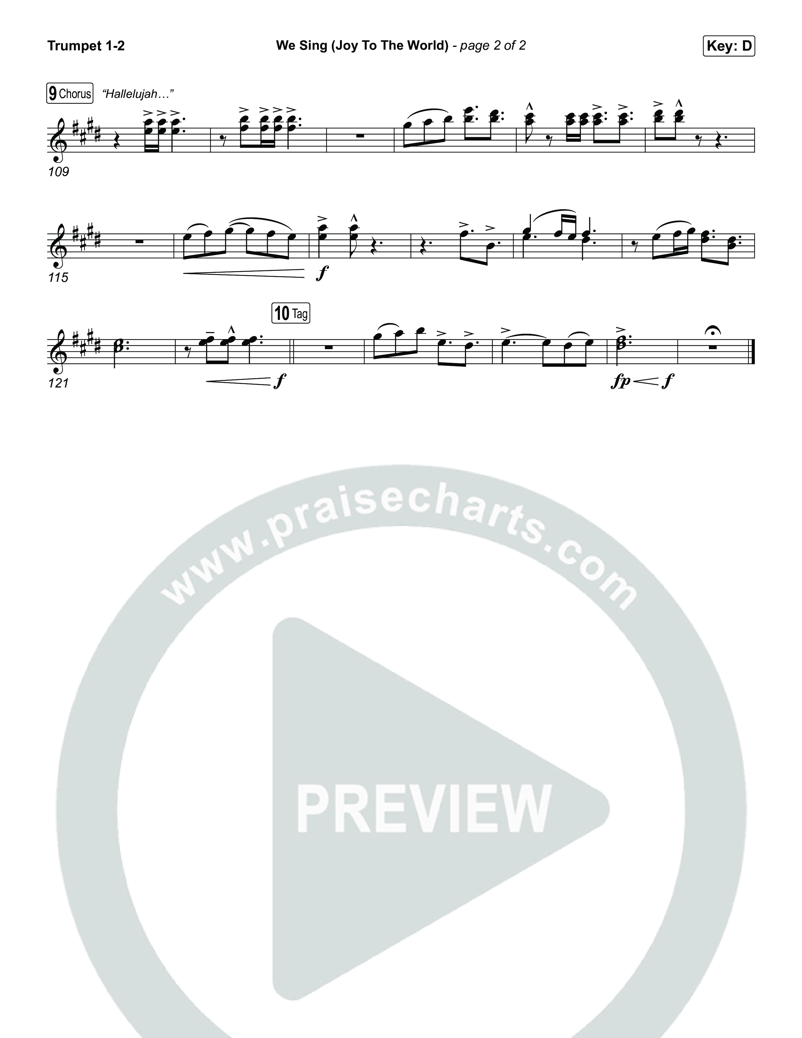 We Sing (Joy To The World) Trumpet 1,2 (Seph Schlueter)