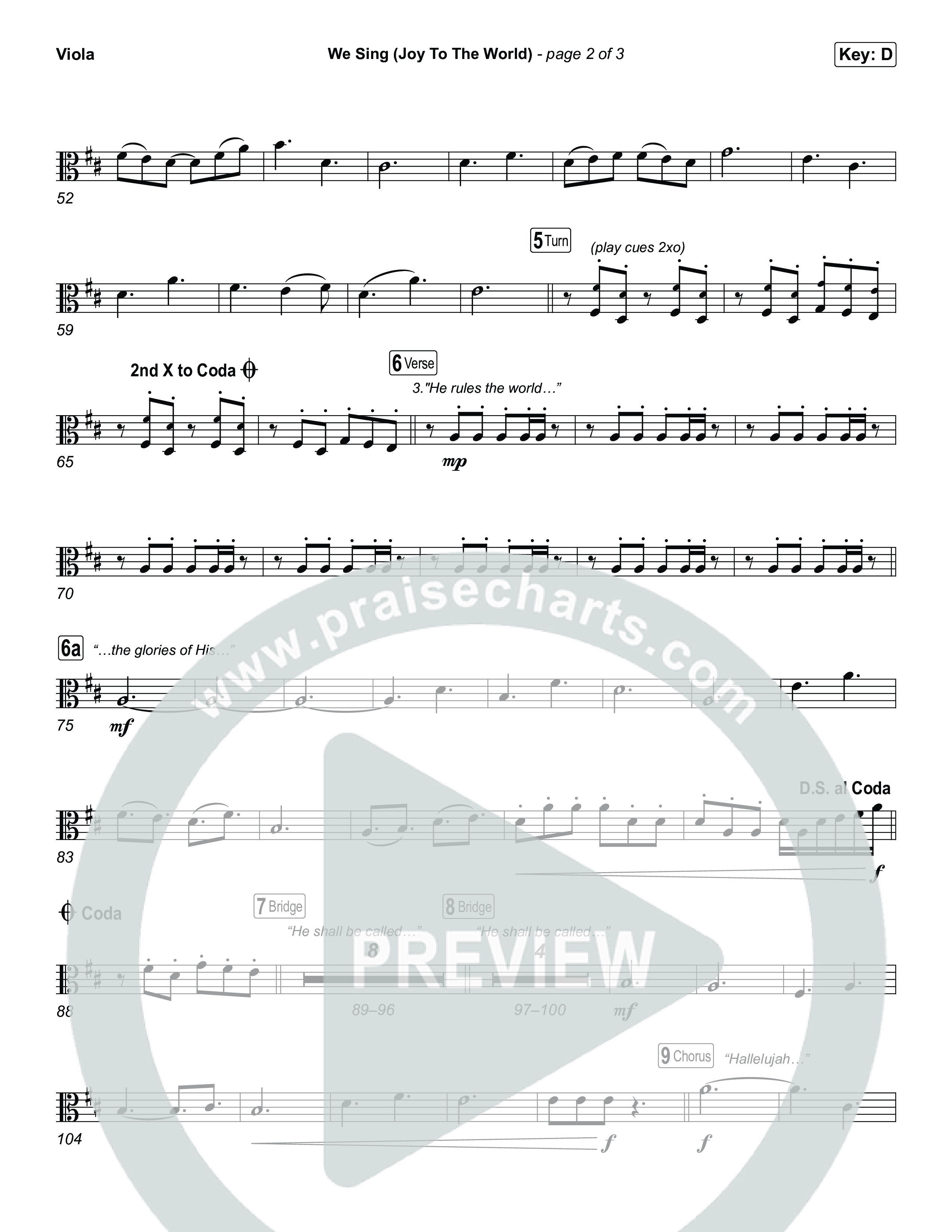 We Sing (Joy To The World) Viola (Seph Schlueter)