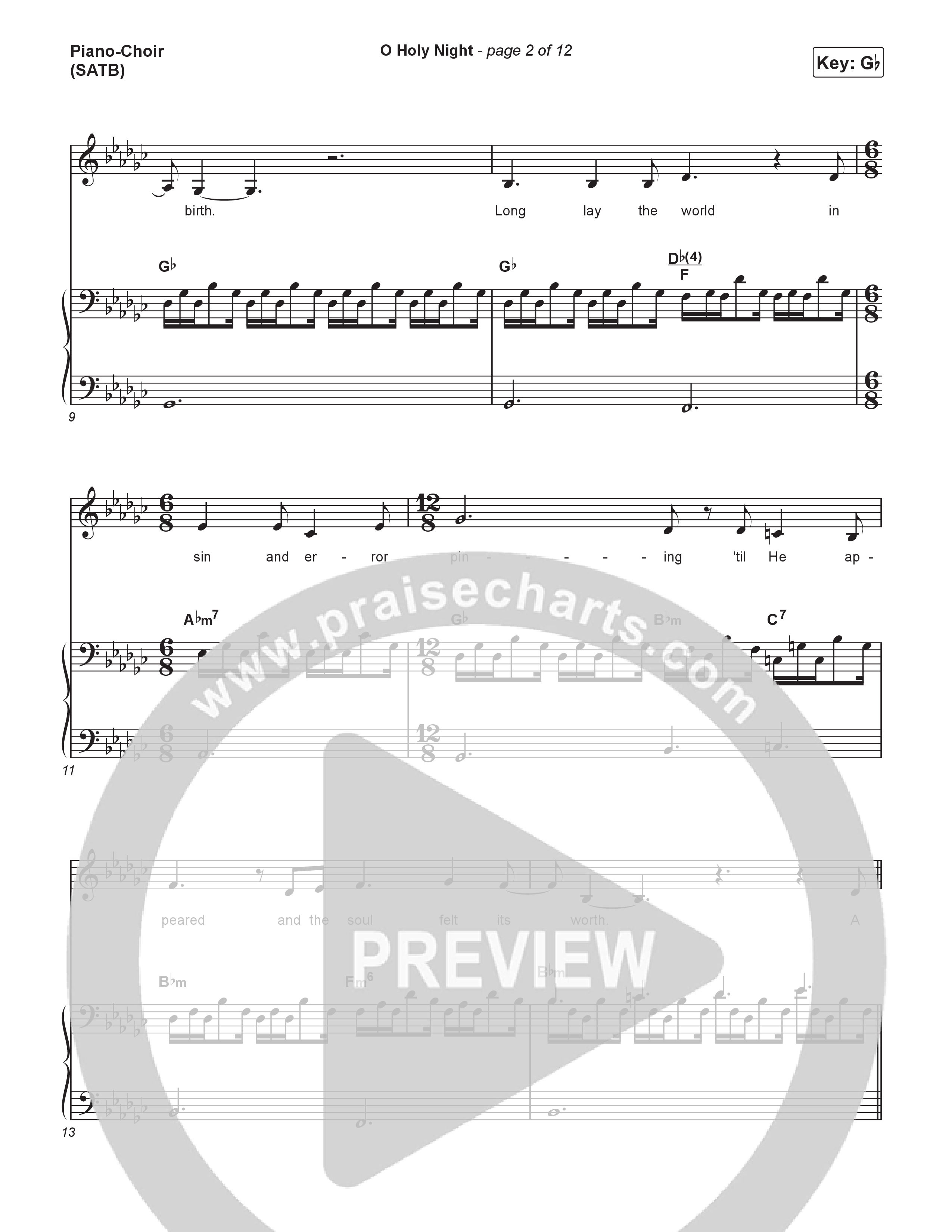 O Holy Night Piano/Vocal (SATB) (Rock City Worship)