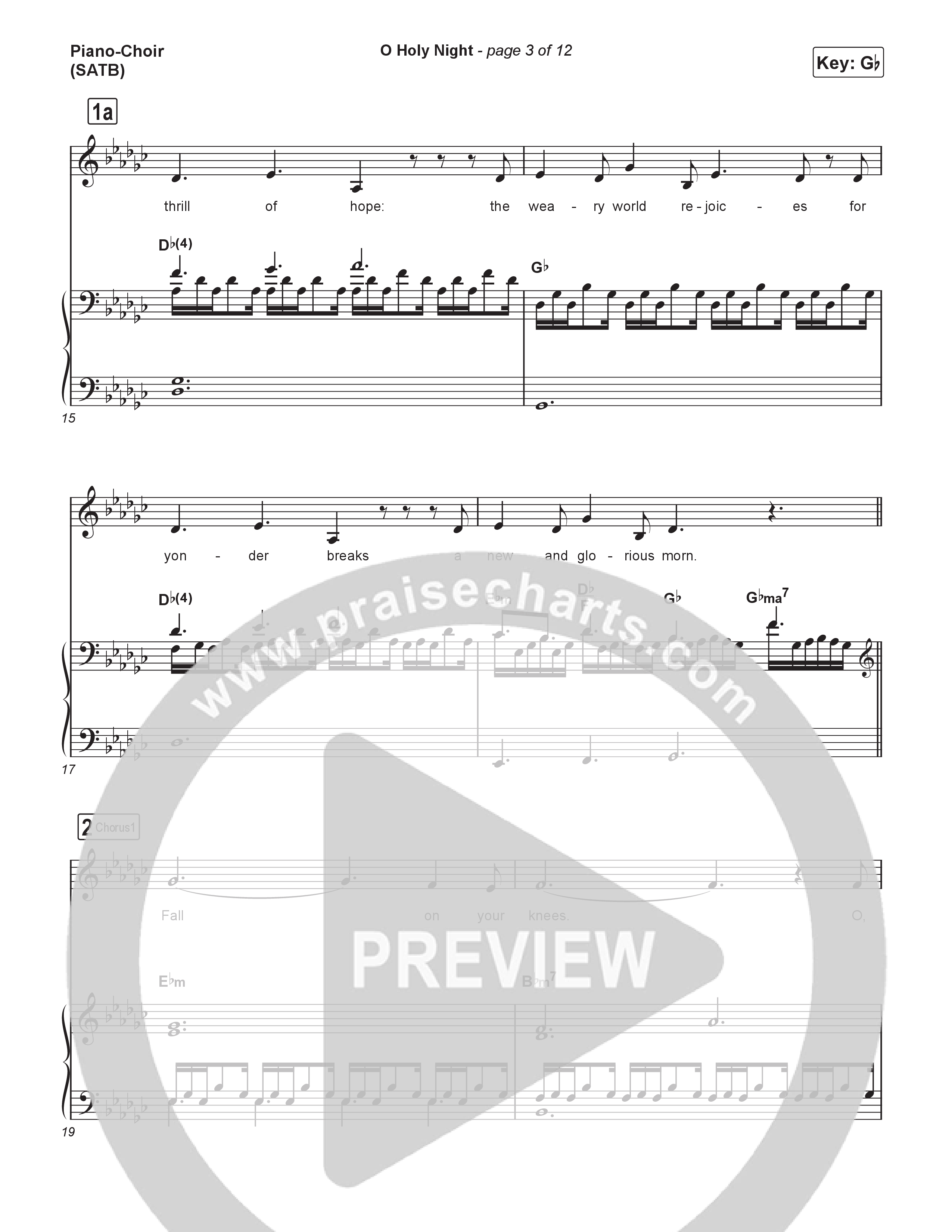 O Holy Night Piano/Vocal (SATB) (Rock City Worship)