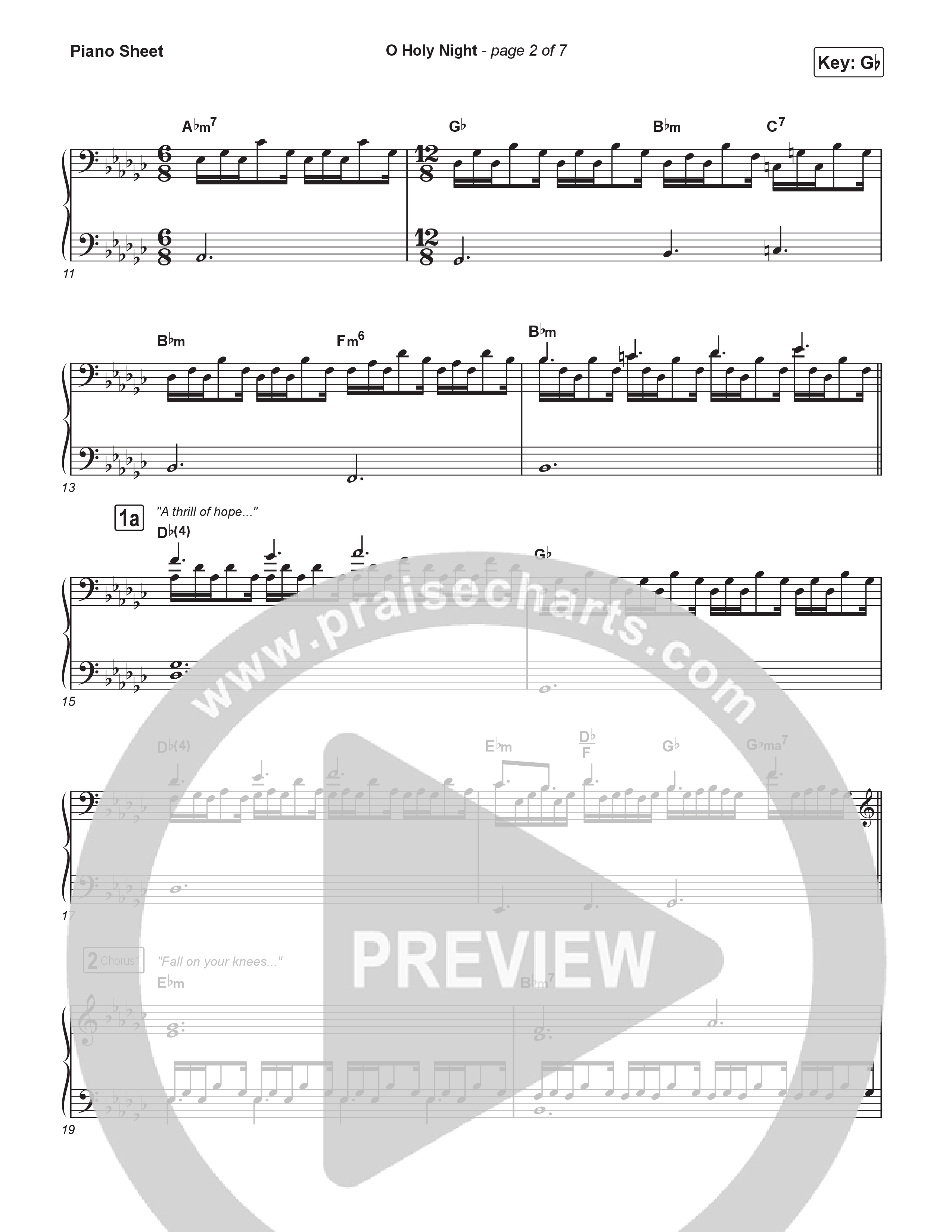 O Holy Night Piano Sheet (Rock City Worship)