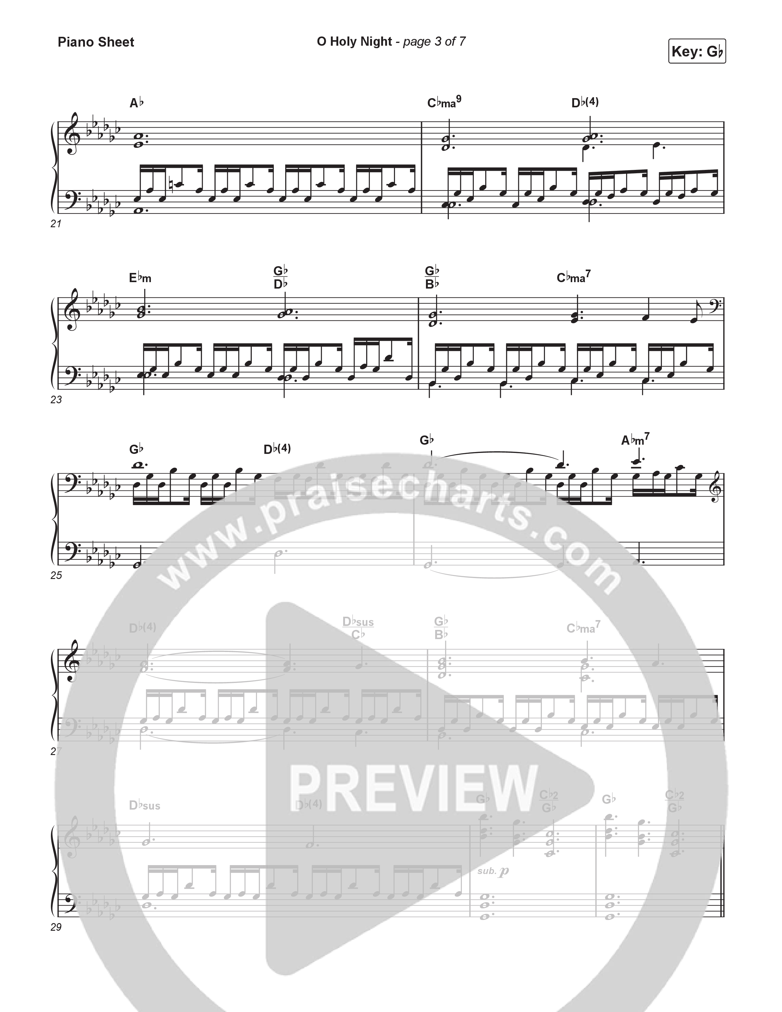 O Holy Night Piano Sheet (Rock City Worship)