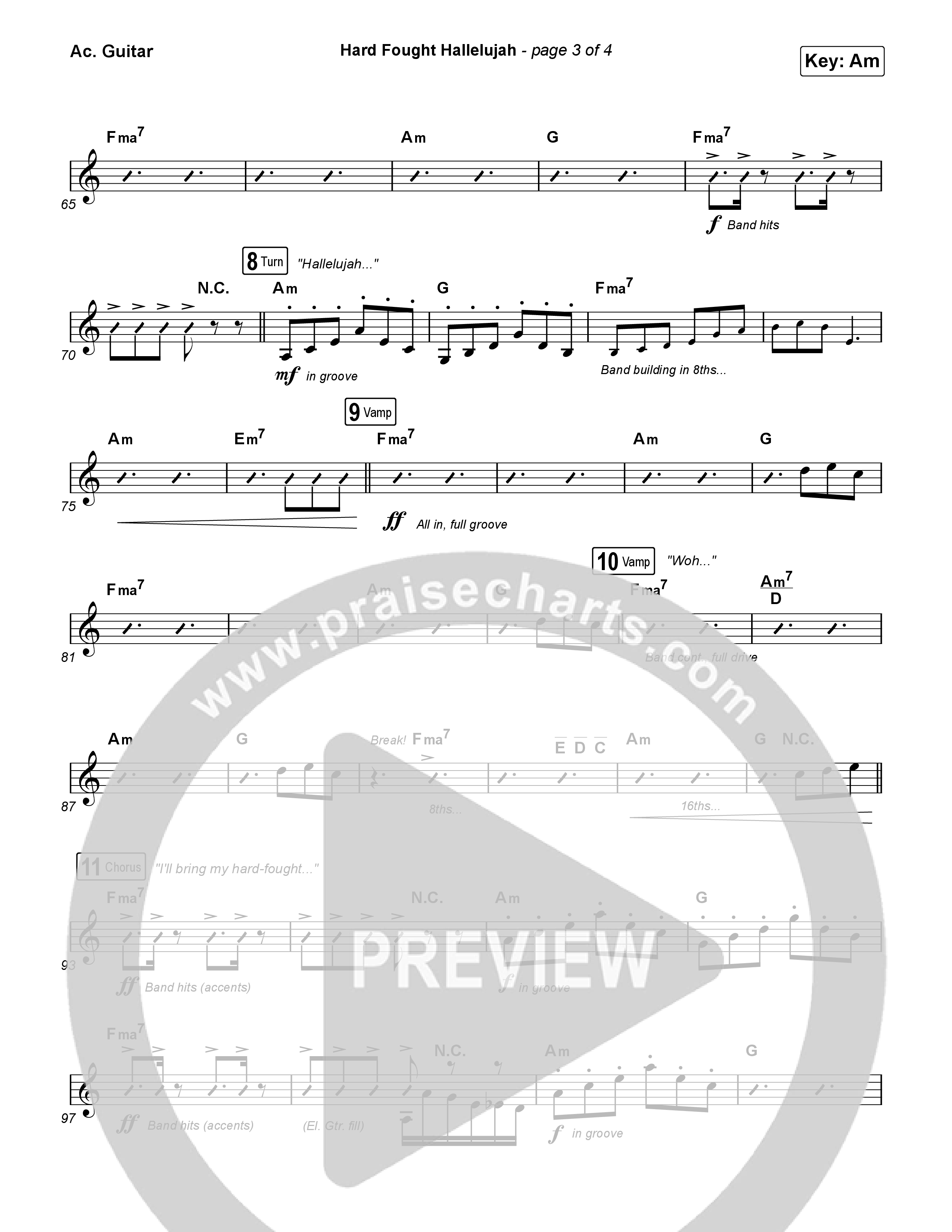 Hard Fought Hallelujah Acoustic Guitar (Brandon Lake)