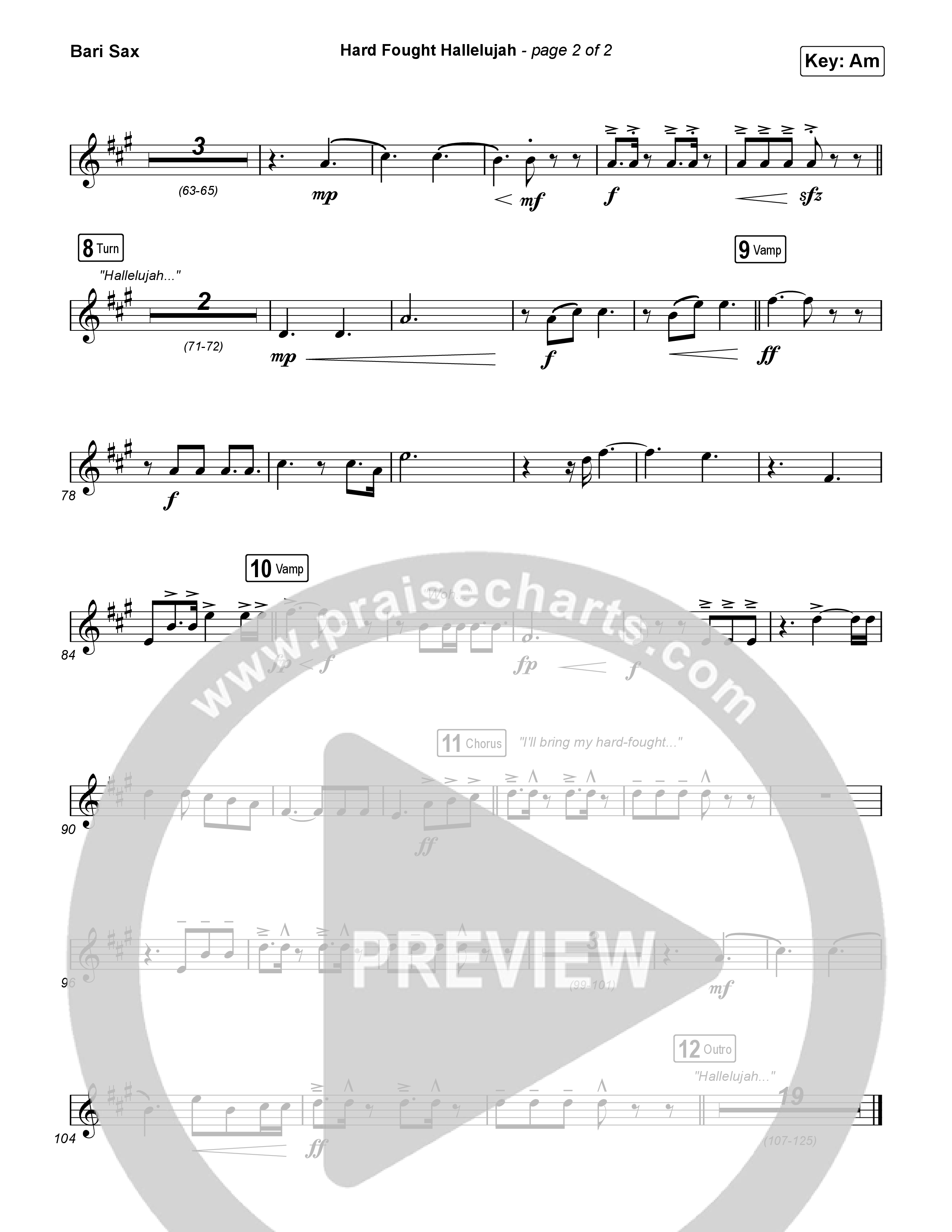 Hard Fought Hallelujah Bari Sax (Brandon Lake)