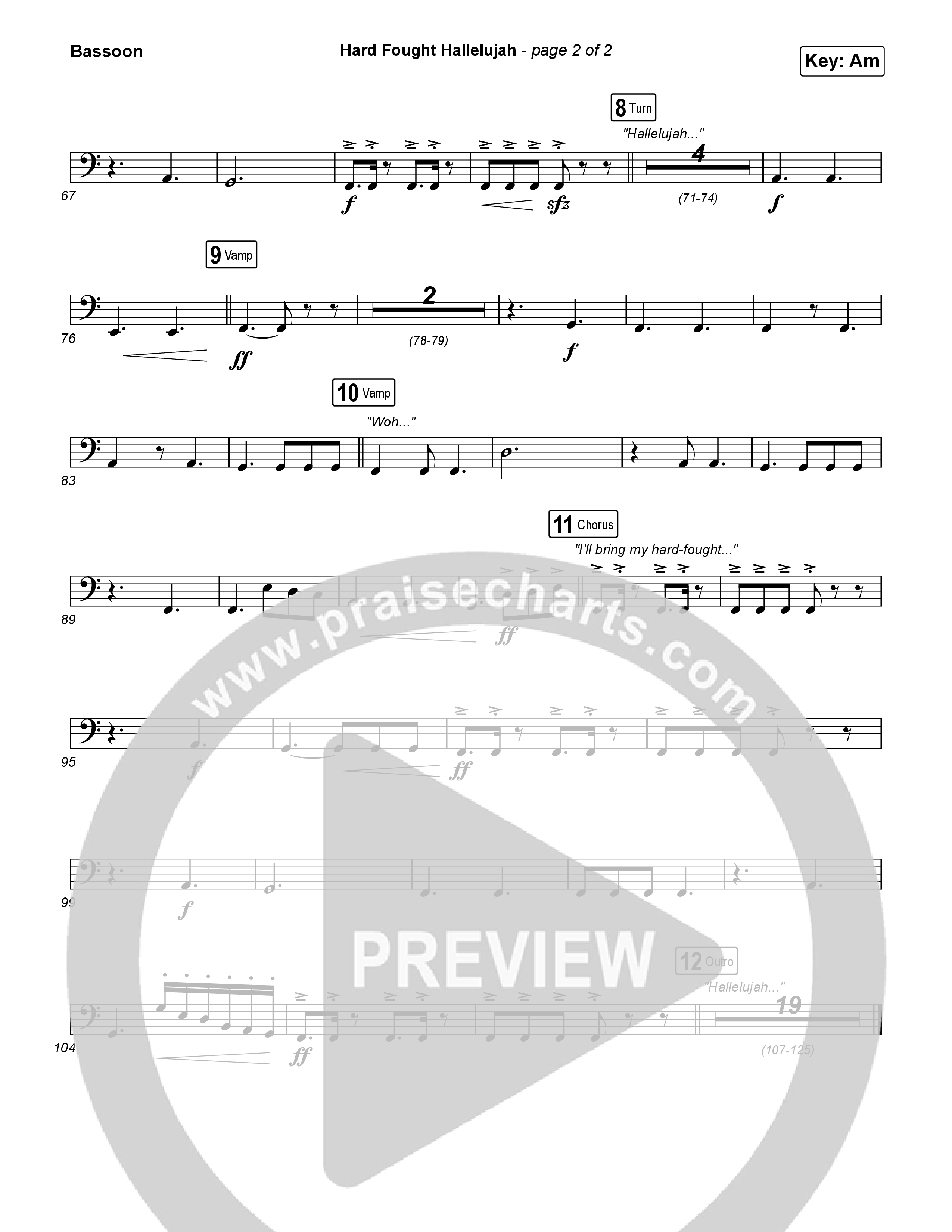 Hard Fought Hallelujah Bassoon (Brandon Lake)