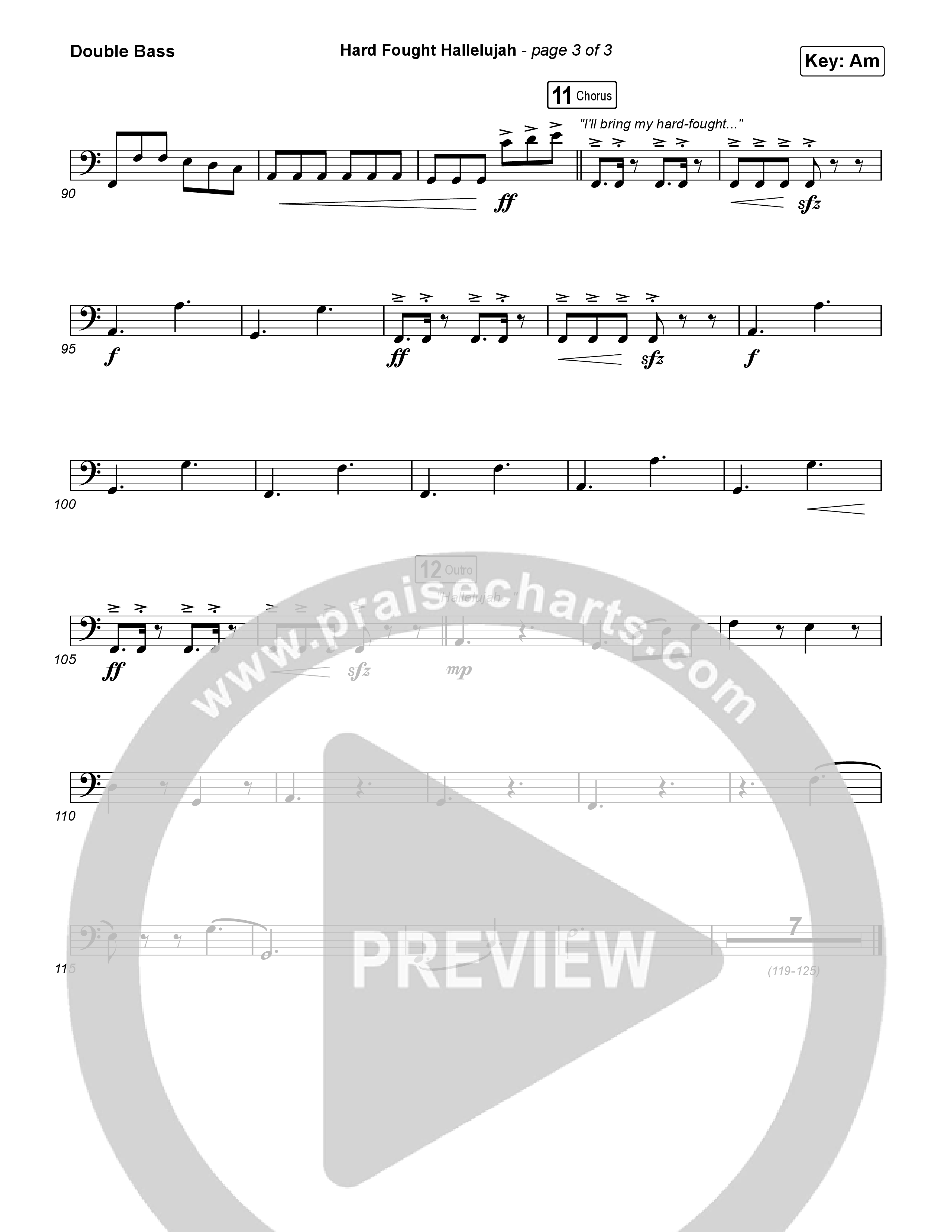 Hard Fought Hallelujah String Bass (Brandon Lake)