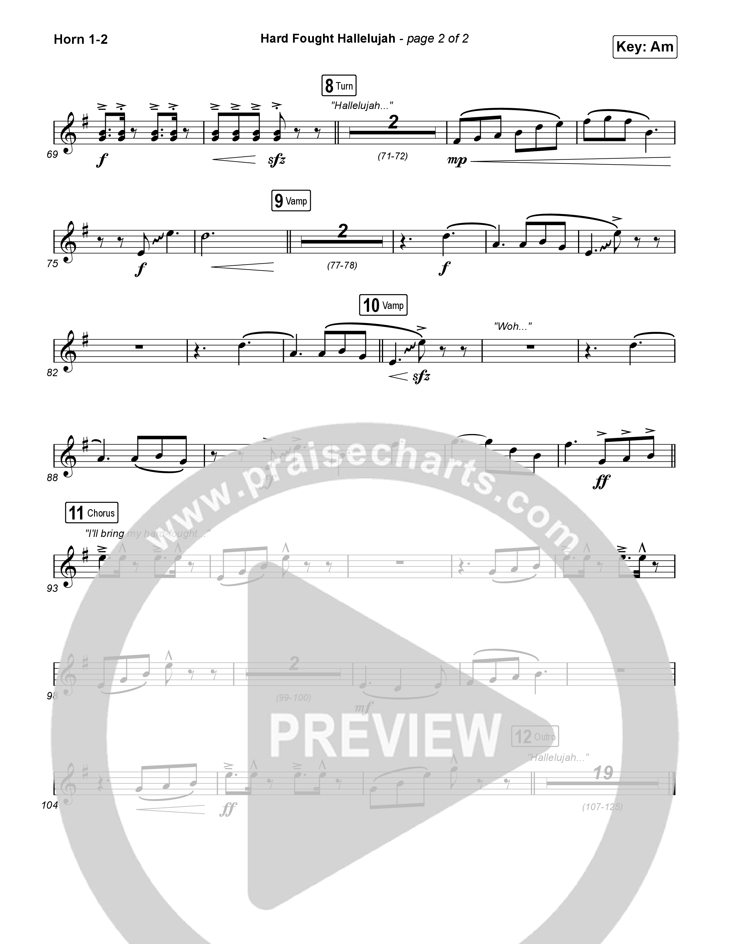 Hard Fought Hallelujah French Horn 1,2 (Brandon Lake)
