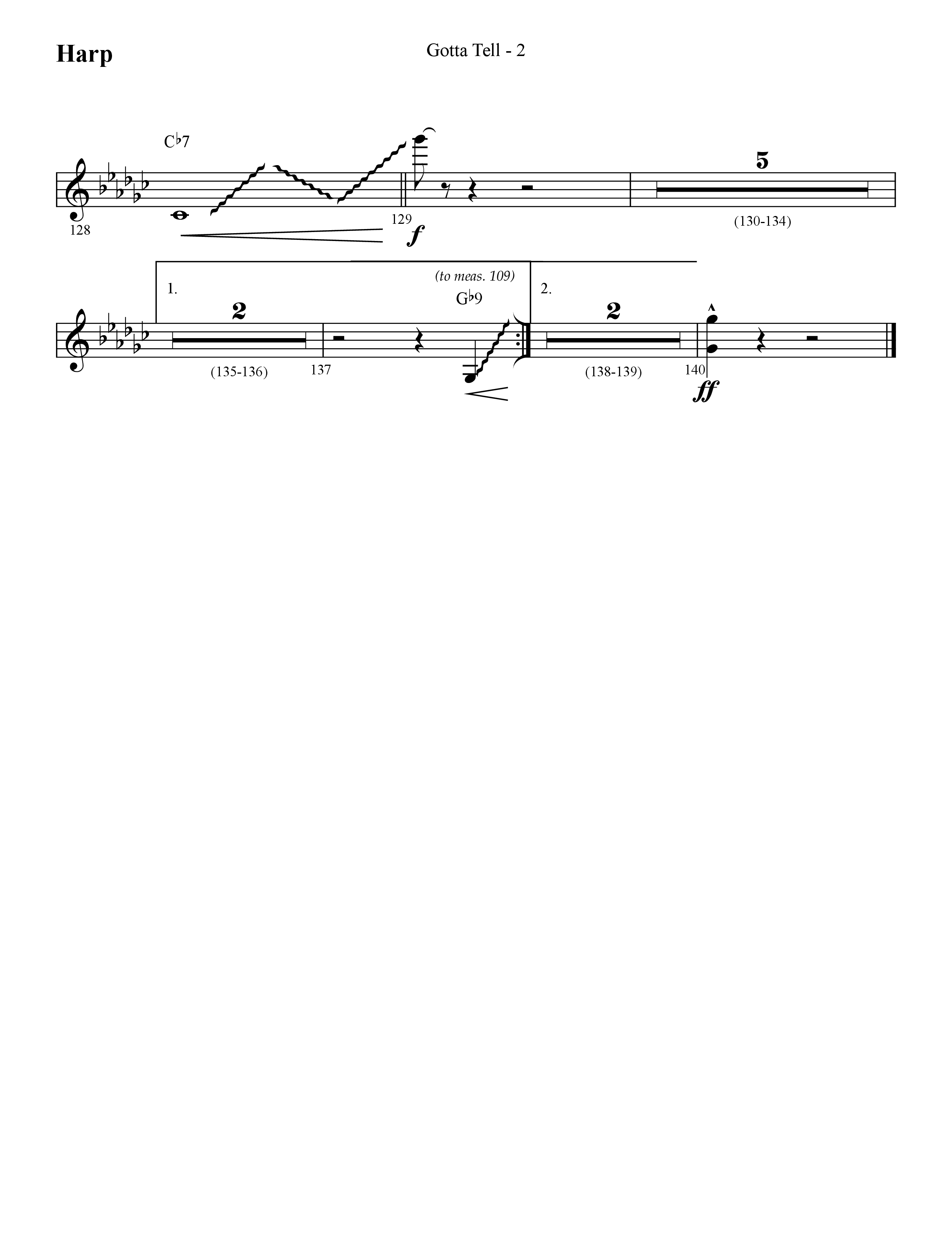 Gotta Tell (Choral Anthem SATB) Harp (Lifeway Choral / Arr. Cliff Duren)