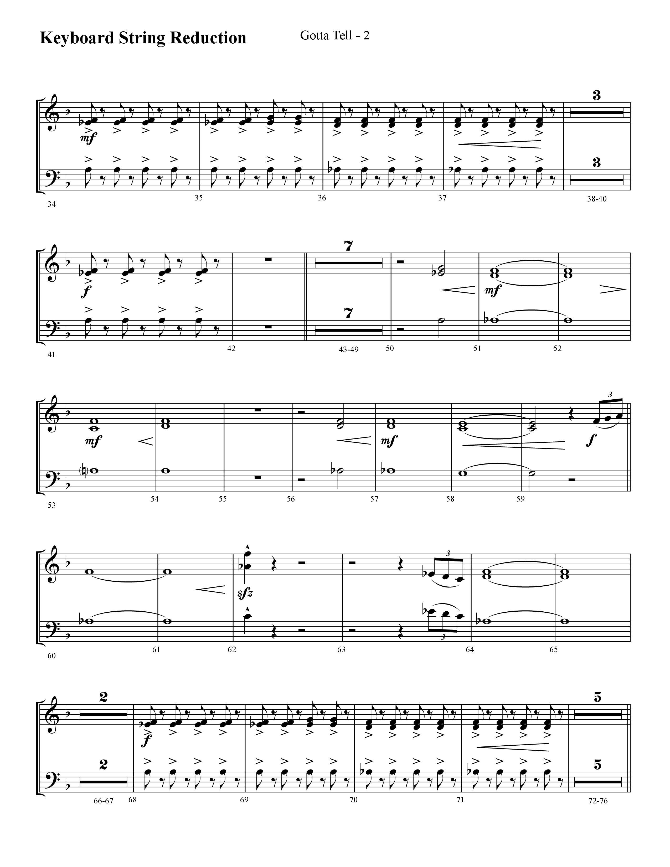 Gotta Tell (Choral Anthem SATB) String Reduction (Lifeway Choral / Arr. Cliff Duren)