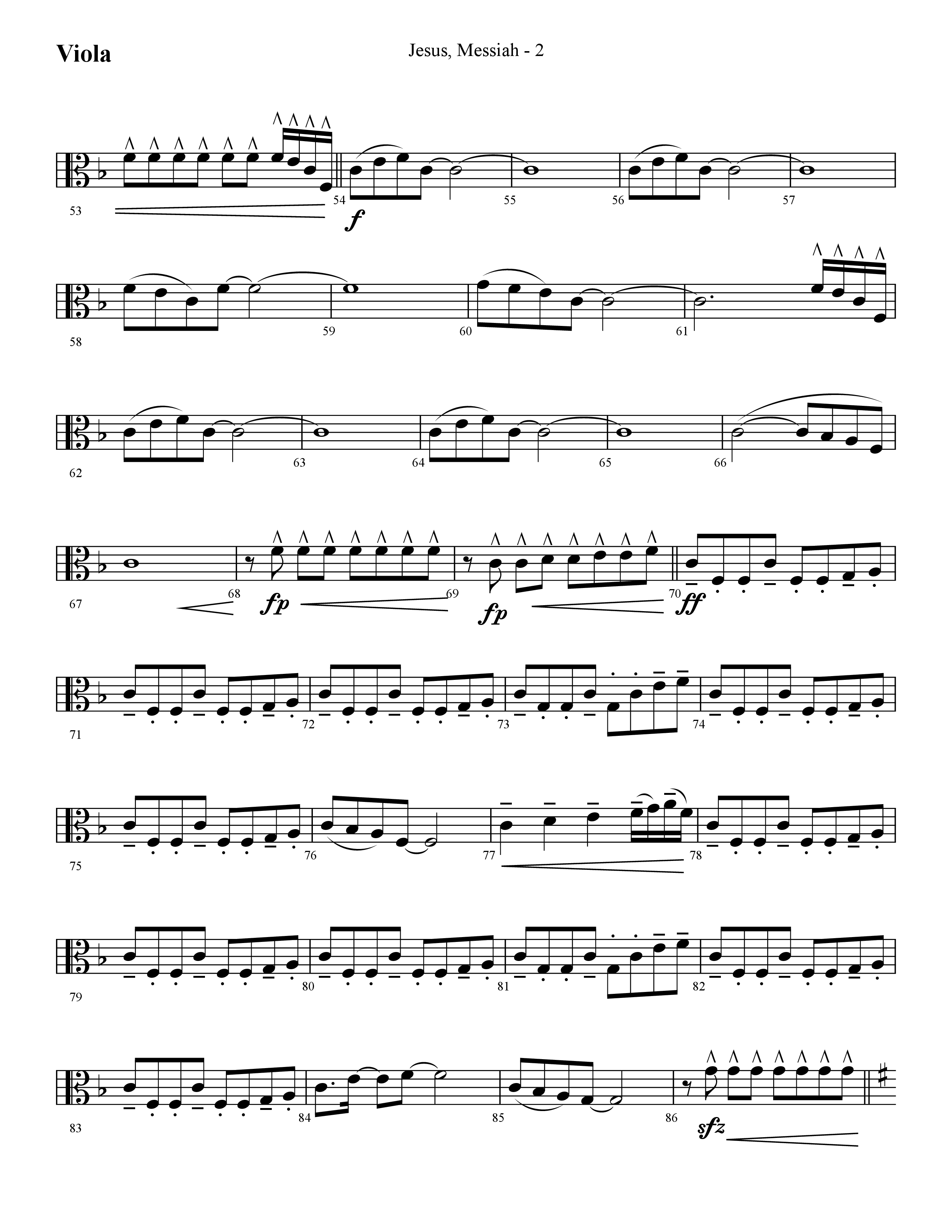 Jesus Messiah (Choral Anthem SATB) Viola (Lifeway Choral / Arr. Cliff Duren)