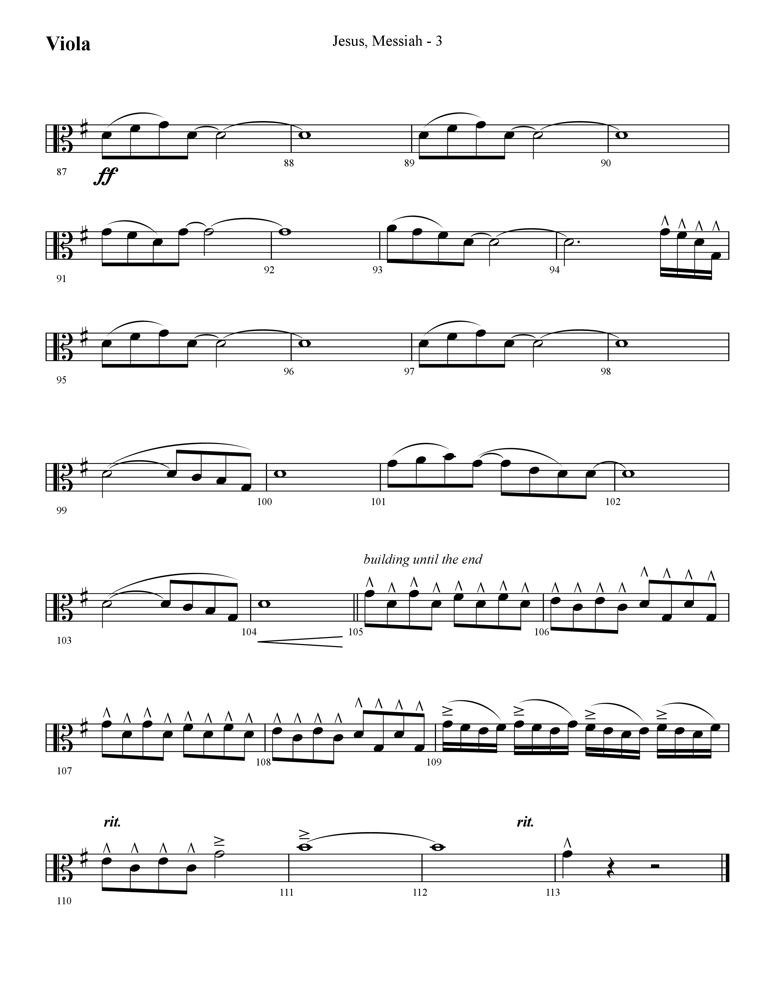 Jesus Messiah (Choral Anthem SATB) Viola (Lifeway Choral / Arr. Cliff Duren)