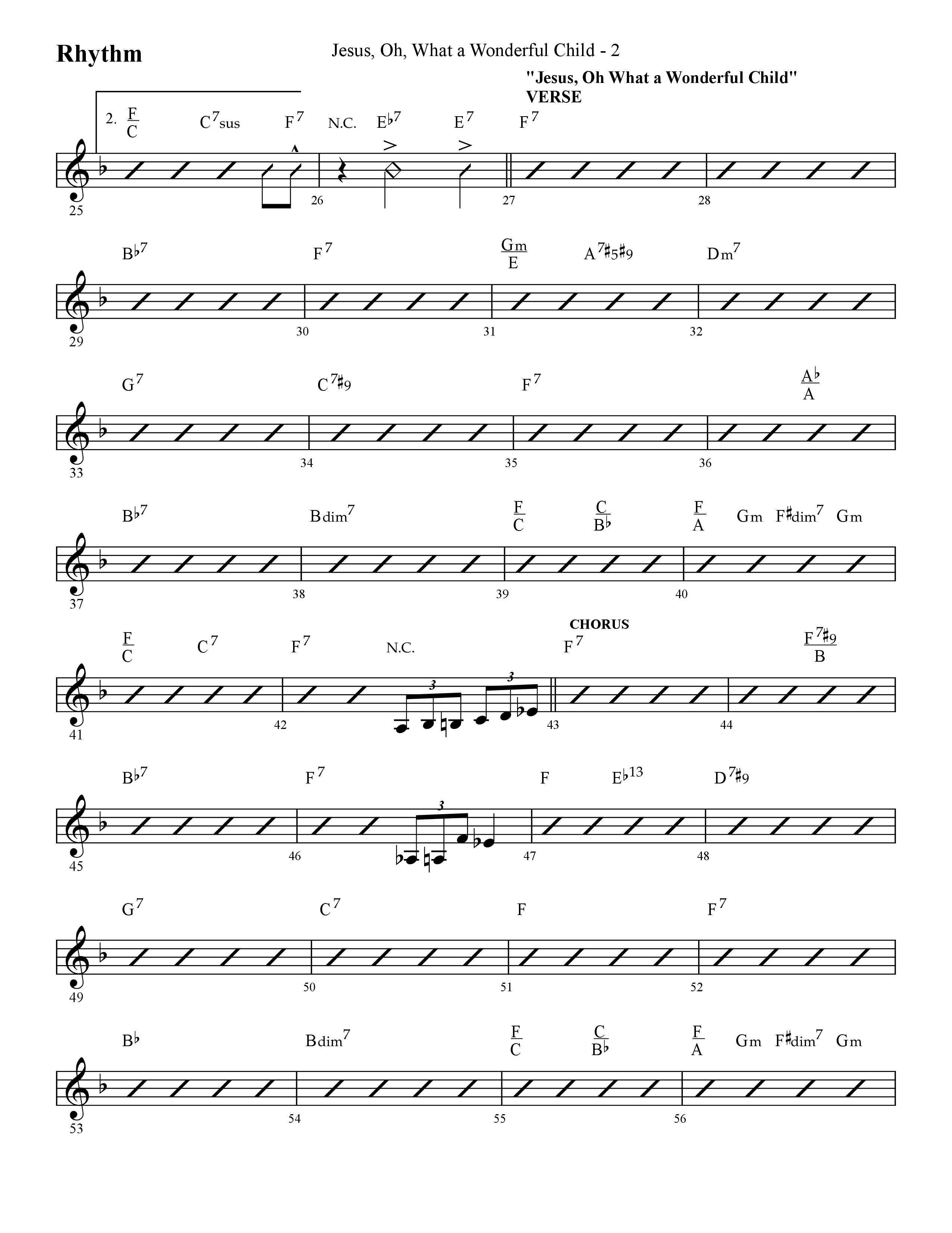 Jesus Oh What A Wonderful Child (with What Did You Say Was The Baby's Name) (Choral Anthem SATB) Rhythm Chart (Lifeway Choral / Arr. Cliff Duren)