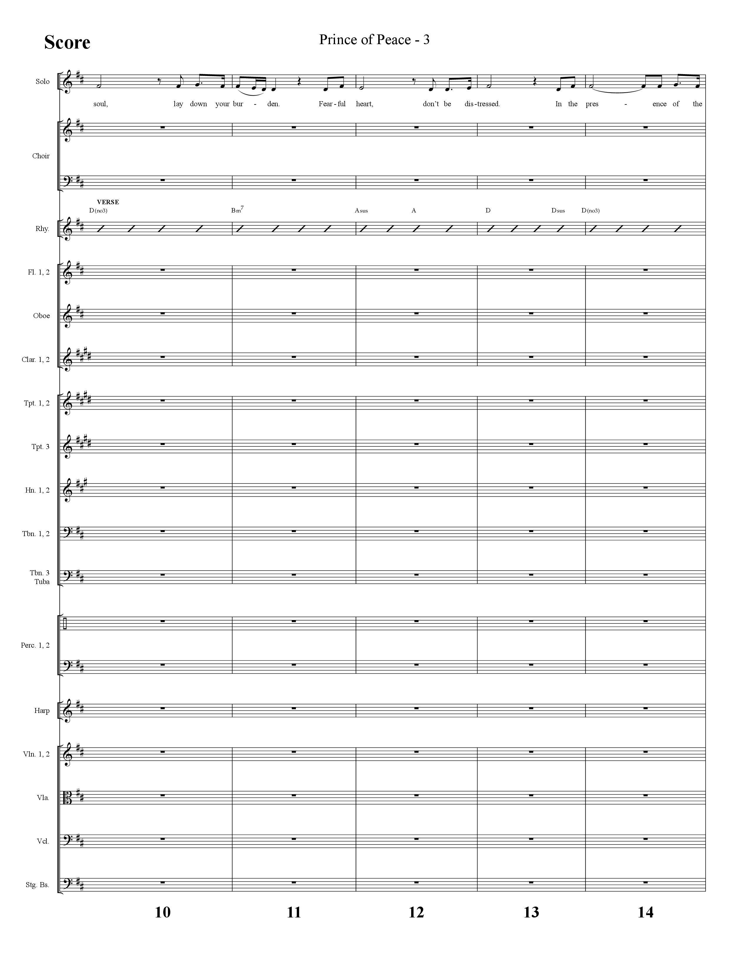 Prince Of Peace (with Shine On Us) (Choral Anthem SATB) Orchestration (Lifeway Choral / Arr. Cliff Duren)