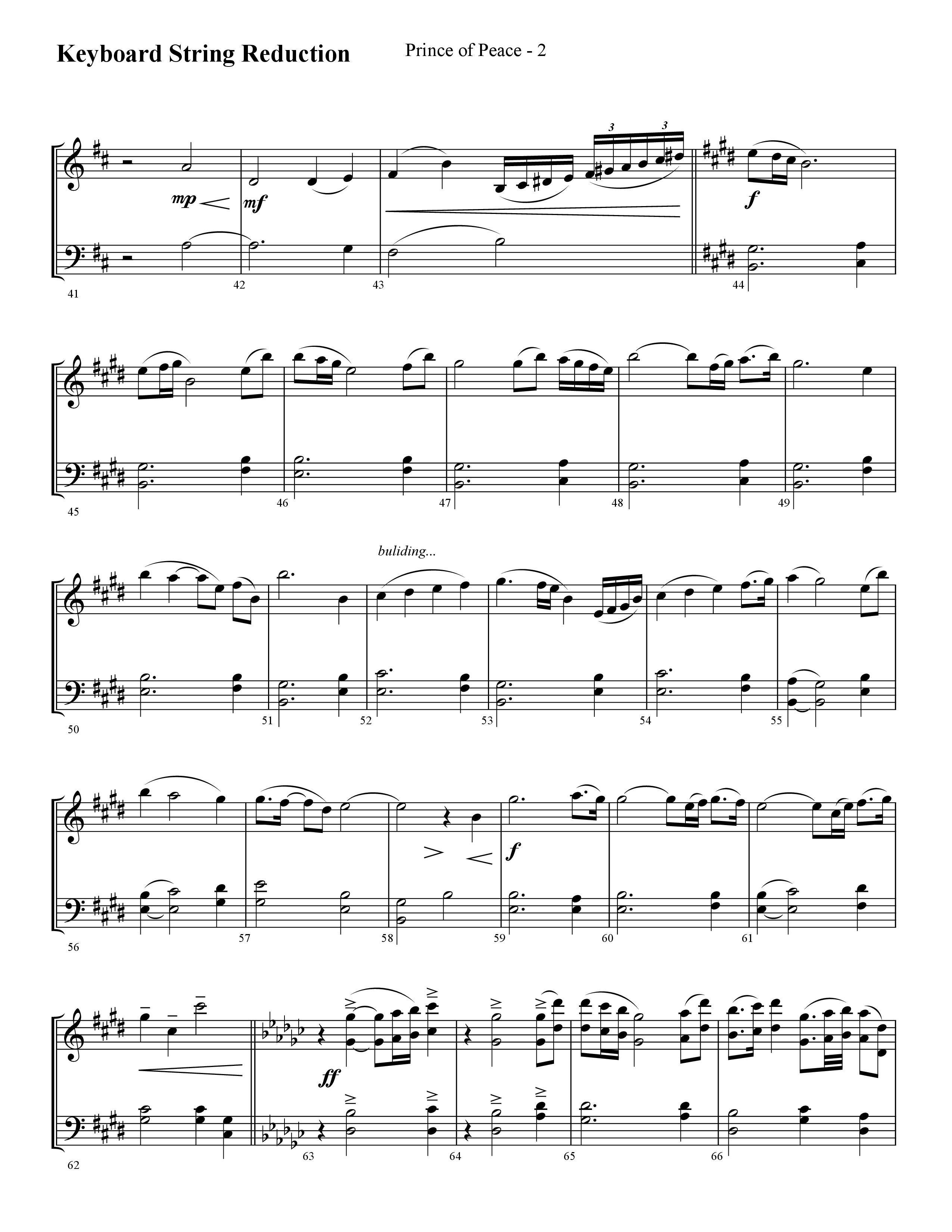 Prince Of Peace (with Shine On Us) (Choral Anthem SATB) String Reduction (Lifeway Choral / Arr. Cliff Duren)