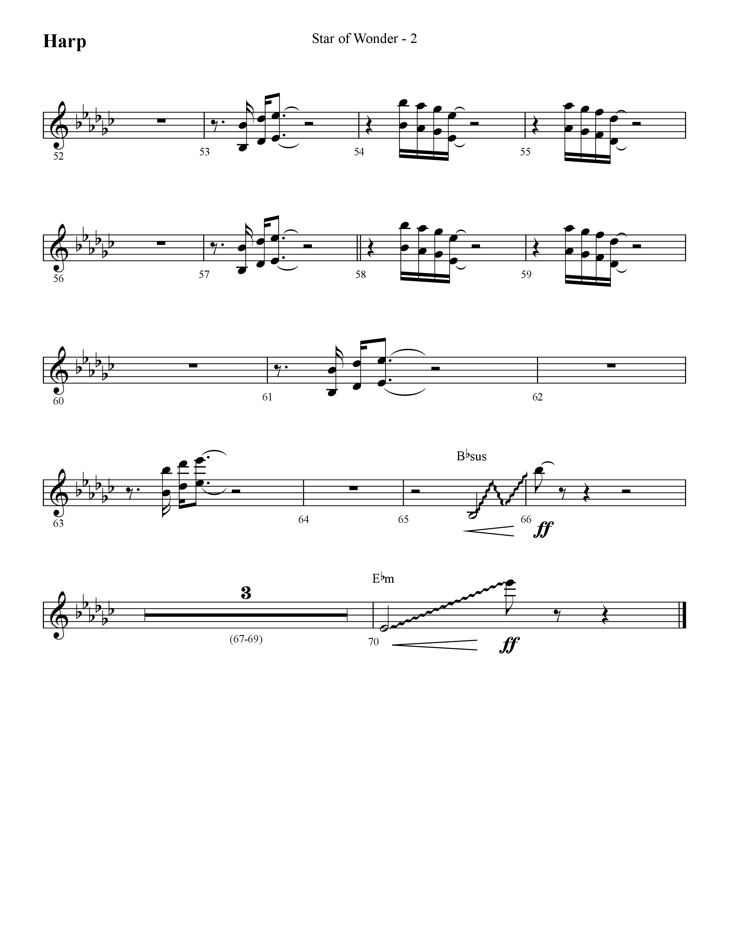 Star Of Wonder (Choral Anthem SATB) Harp (Lifeway Choral / Arr. Cliff Duren)