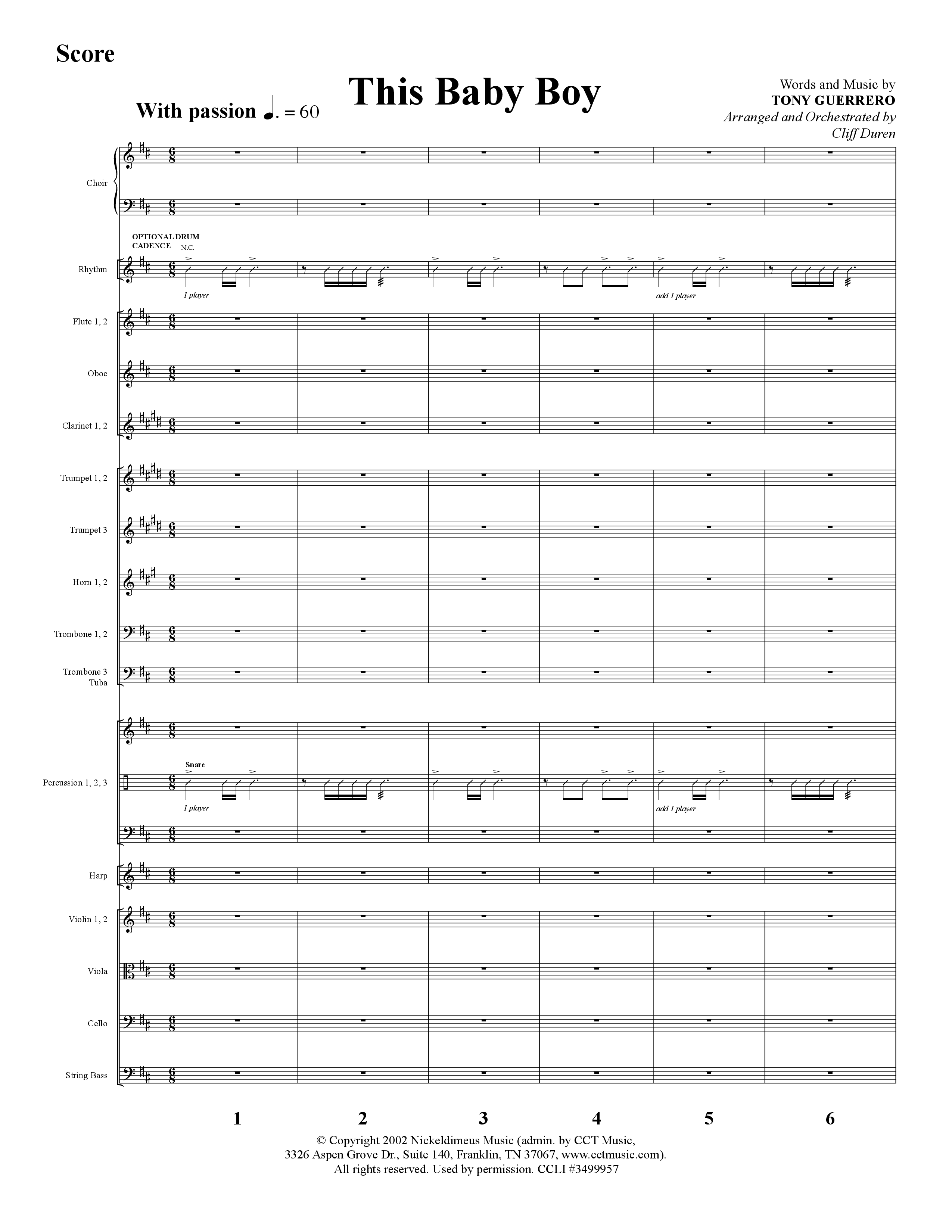 The Journey Of Christmas (11 Song Choral Collection) Song 10 (Orchestration) (Lifeway Choral / Arr. Cliff Duren)