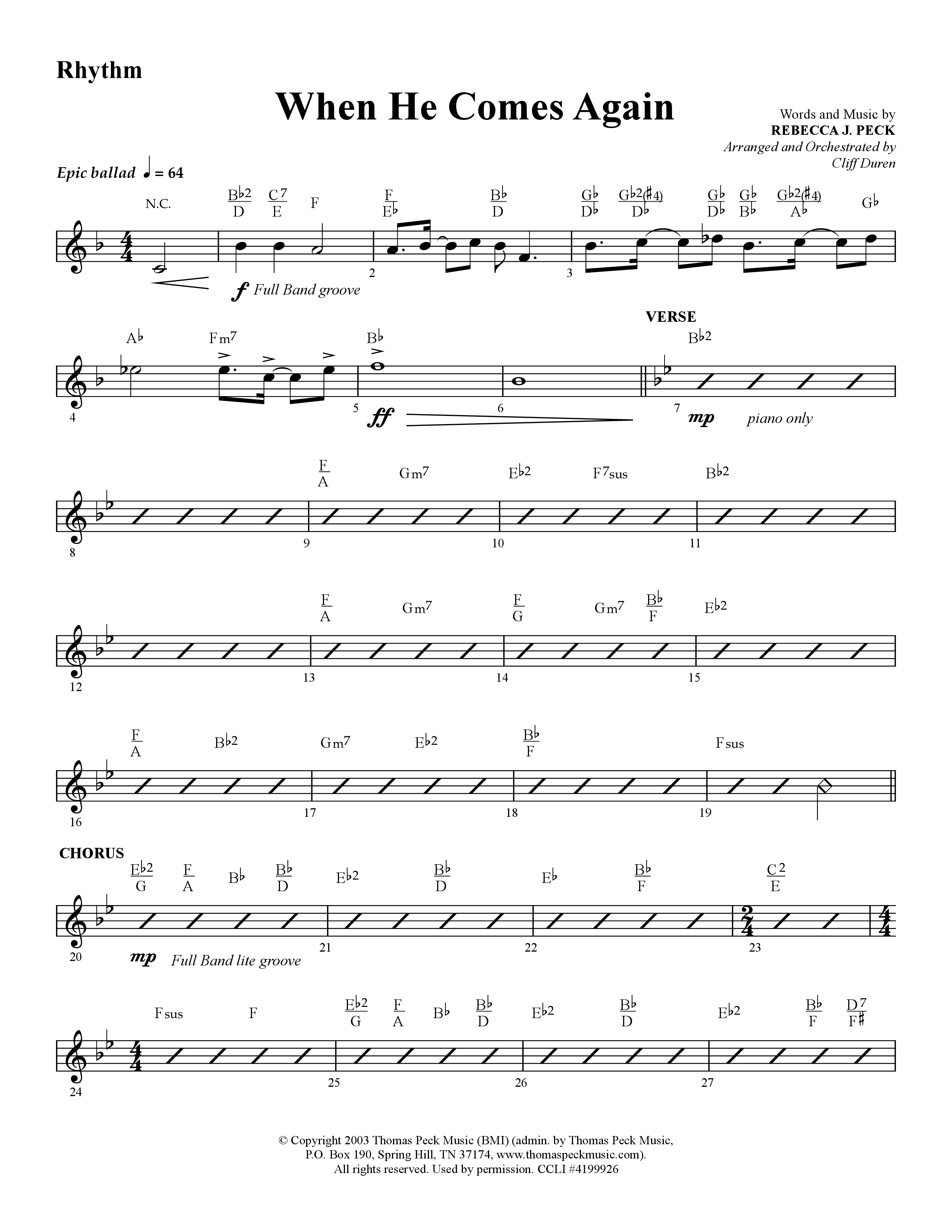 The Journey Of Christmas (11 Song Choral Collection) Song 12 (Rhythm) (Lifeway Choral / Arr. Cliff Duren)