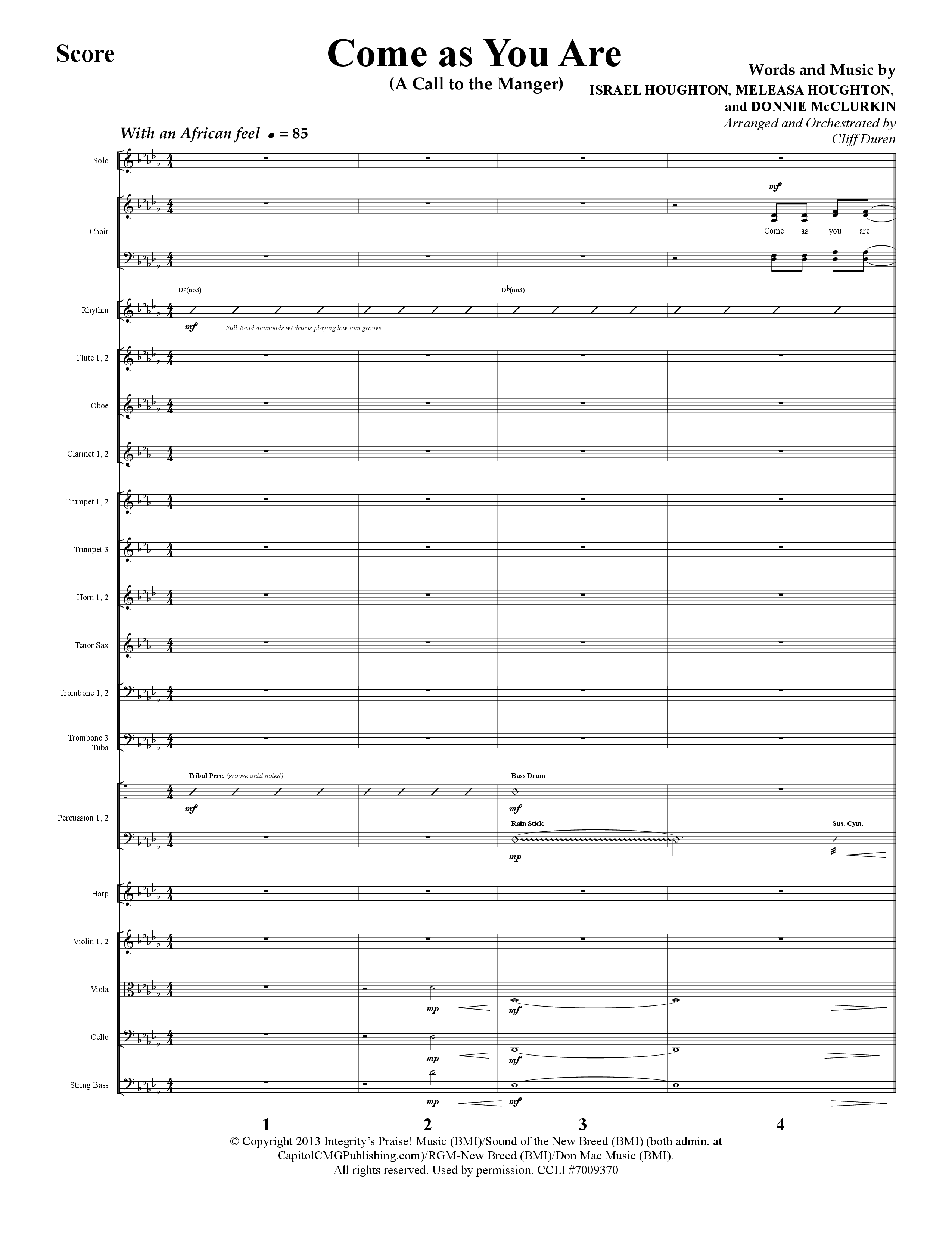 The Journey Of Christmas (11 Song Choral Collection) Song 3 (Orchestration) (Lifeway Choral / Arr. Cliff Duren)