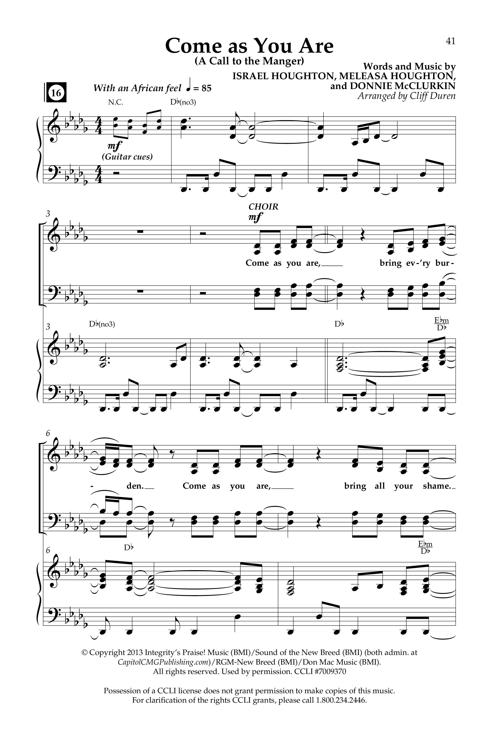 The Journey Of Christmas (11 Song Choral Collection) Song 3 (Piano SATB) (Lifeway Choral / Arr. Cliff Duren)